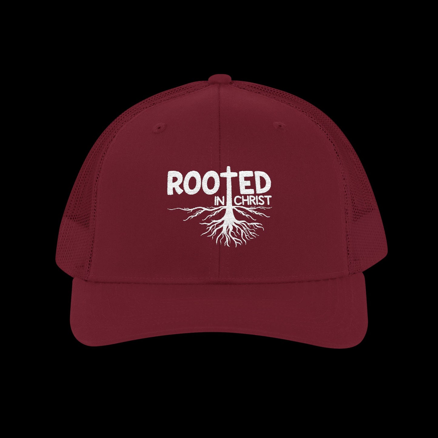 Embroidered "Rooted in Christ" Trucker Cap