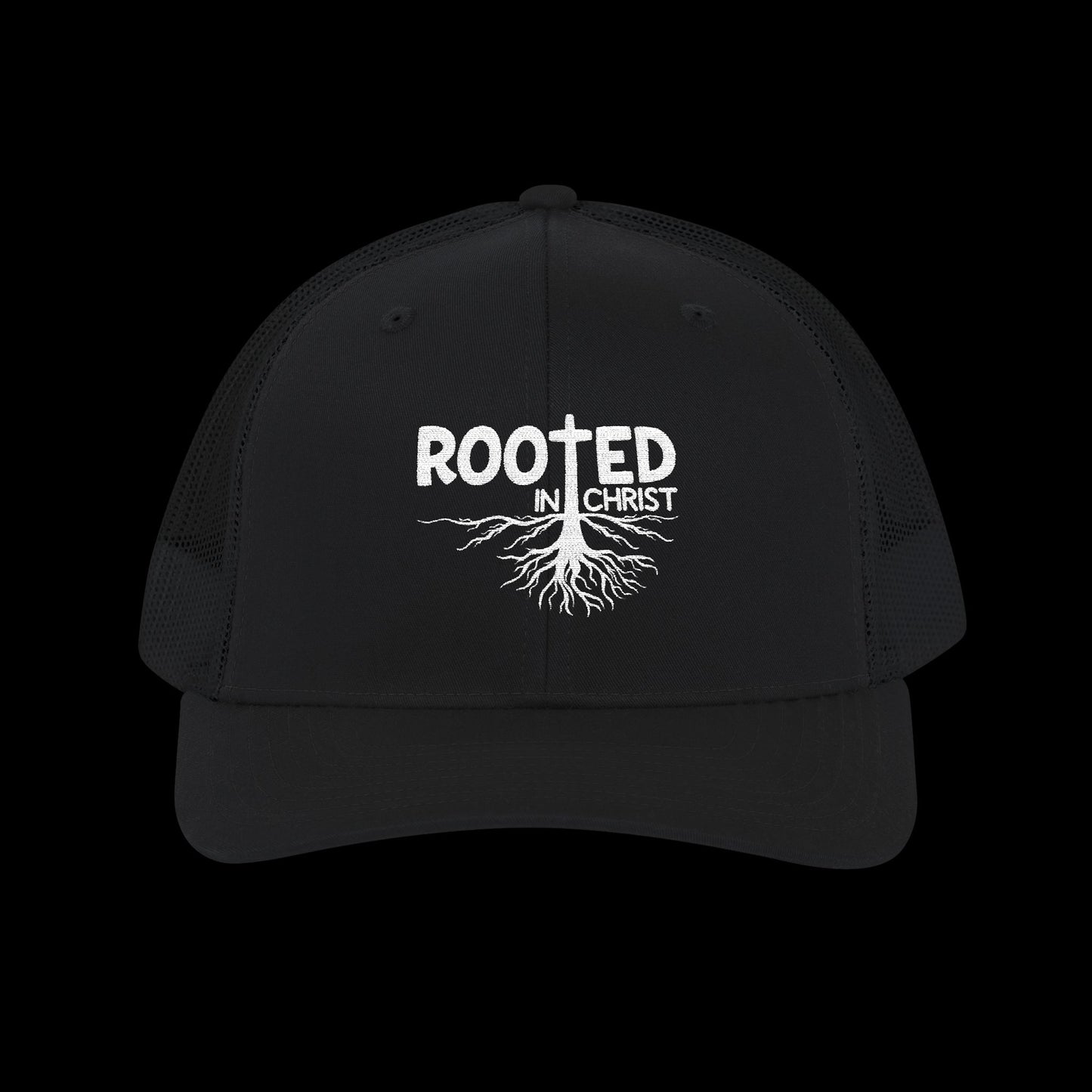 Embroidered "Rooted in Christ" Trucker Cap