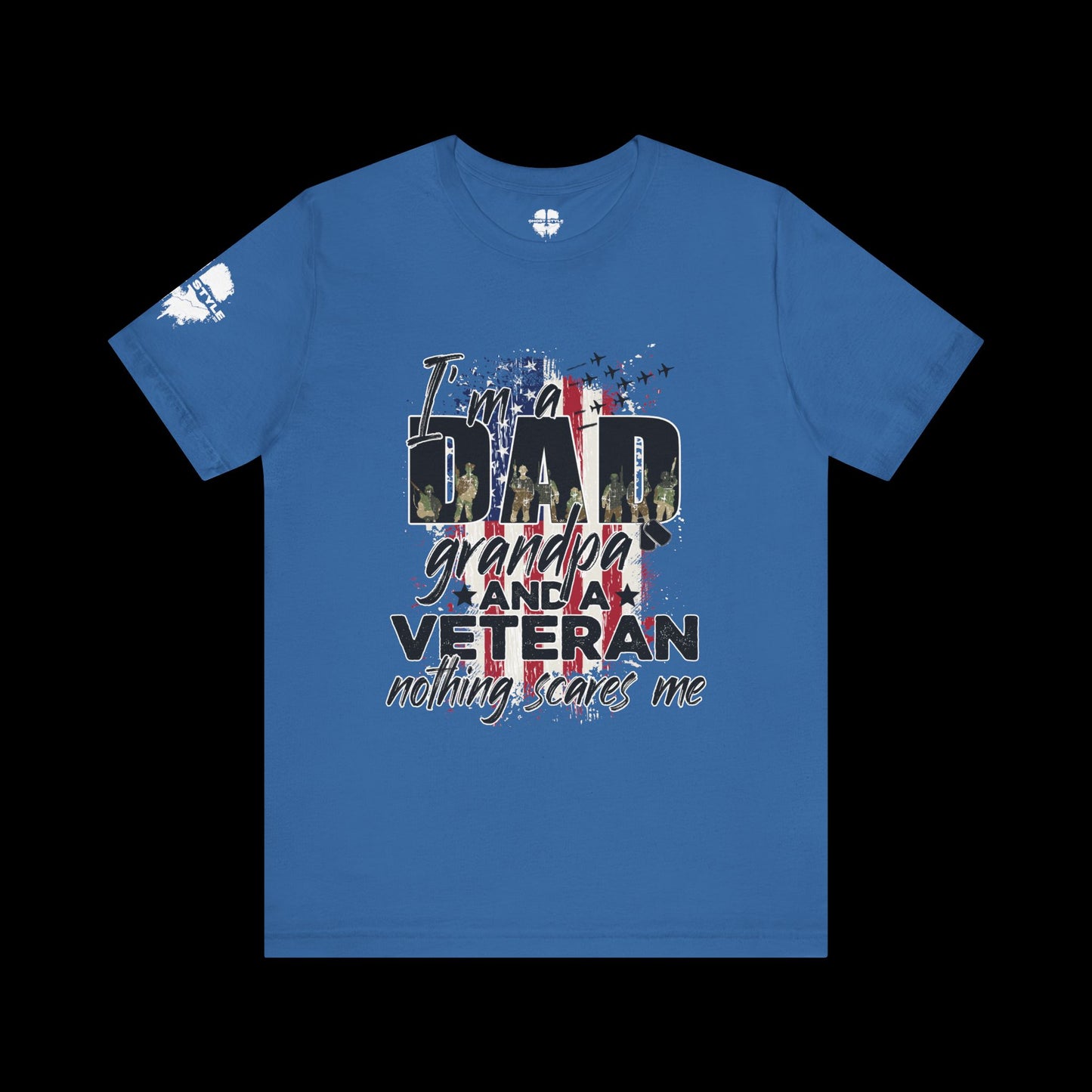 Veteran Dad & Grandpa Tee - Patriotic Short Sleeve Shirt for Father's Day & Military Appreciation