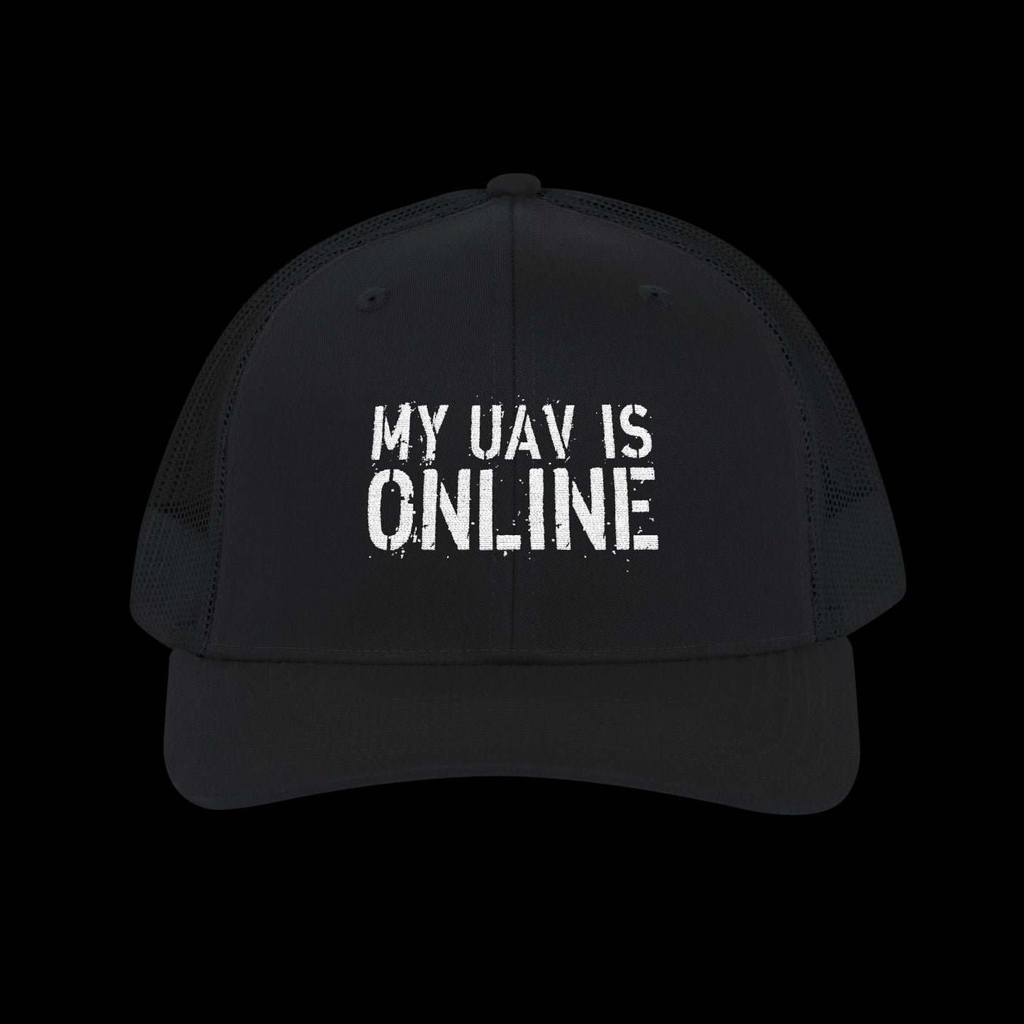 Embroidered "My UAV is Online" Trucker Cap