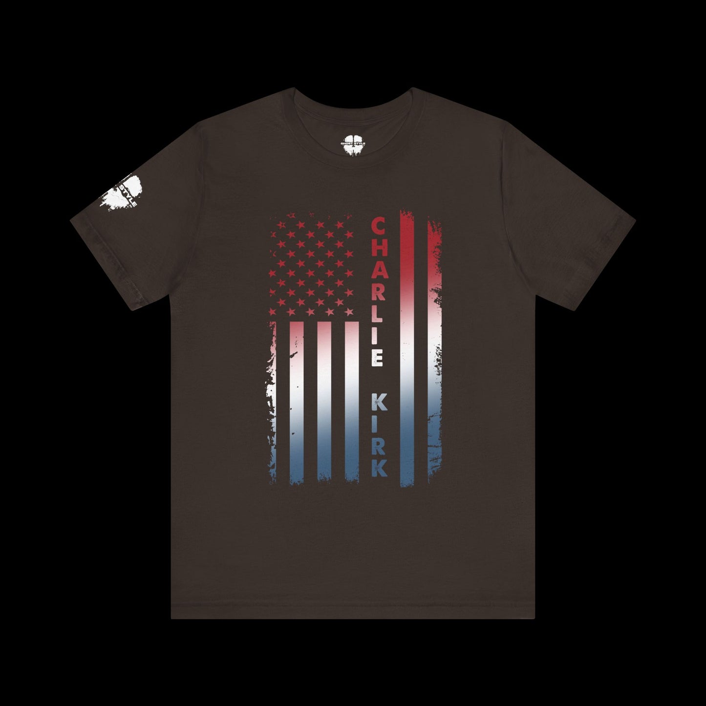 Charlie Kirk American Flag Tee