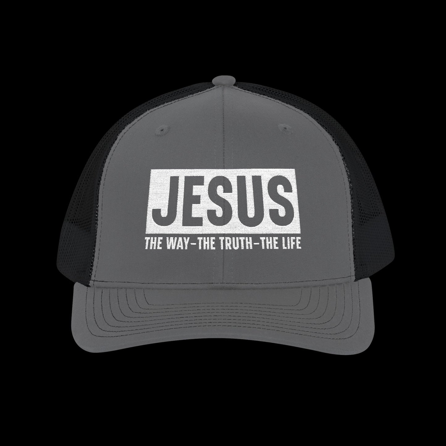 Embroidered "JESUS - The Way The Truth The Life" Trucker Cap