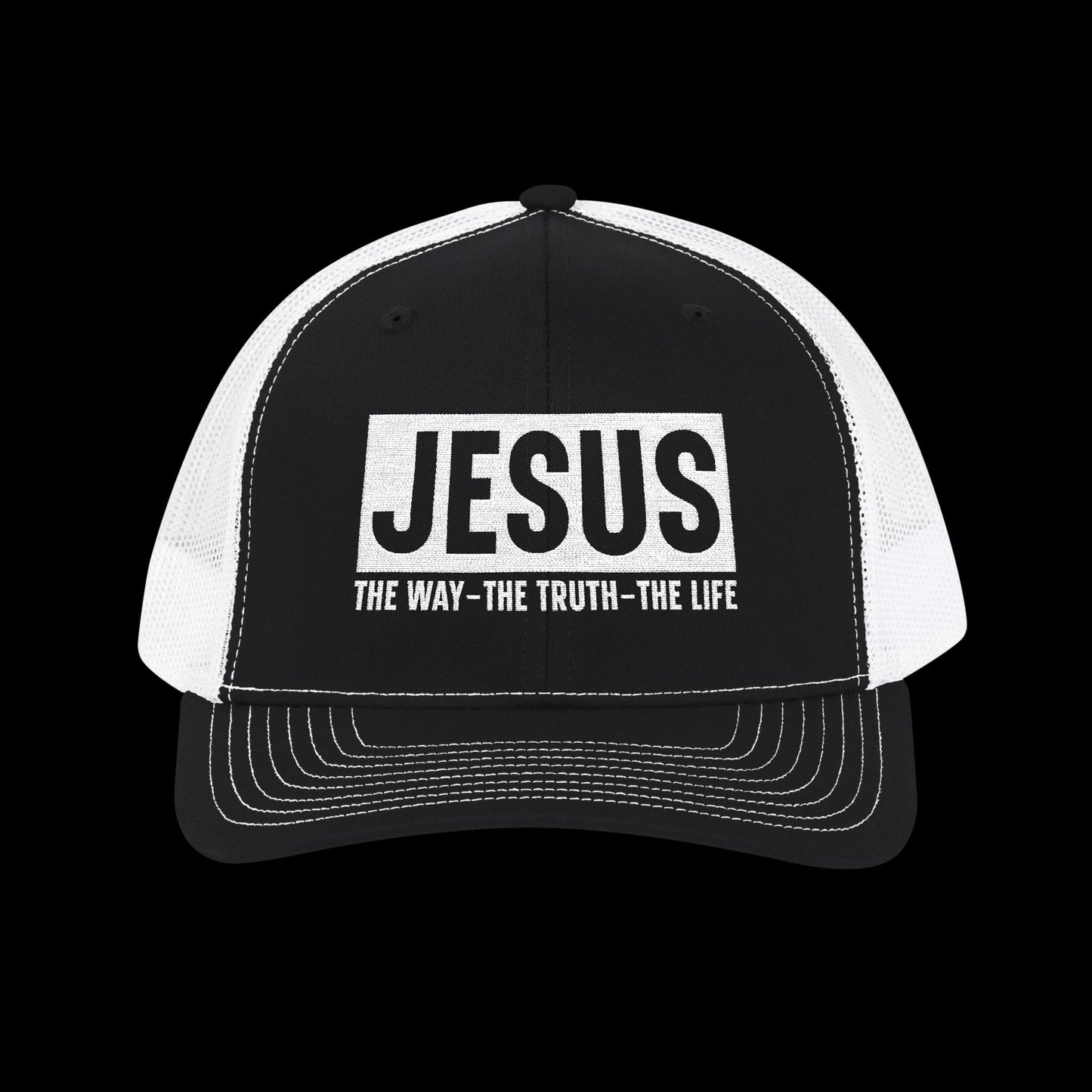 Embroidered "JESUS - The Way The Truth The Life" Trucker Cap