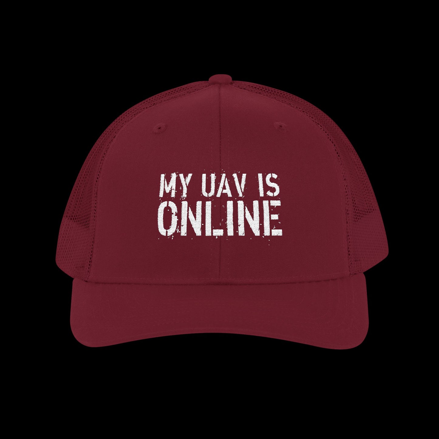 Embroidered "My UAV is Online" Trucker Cap