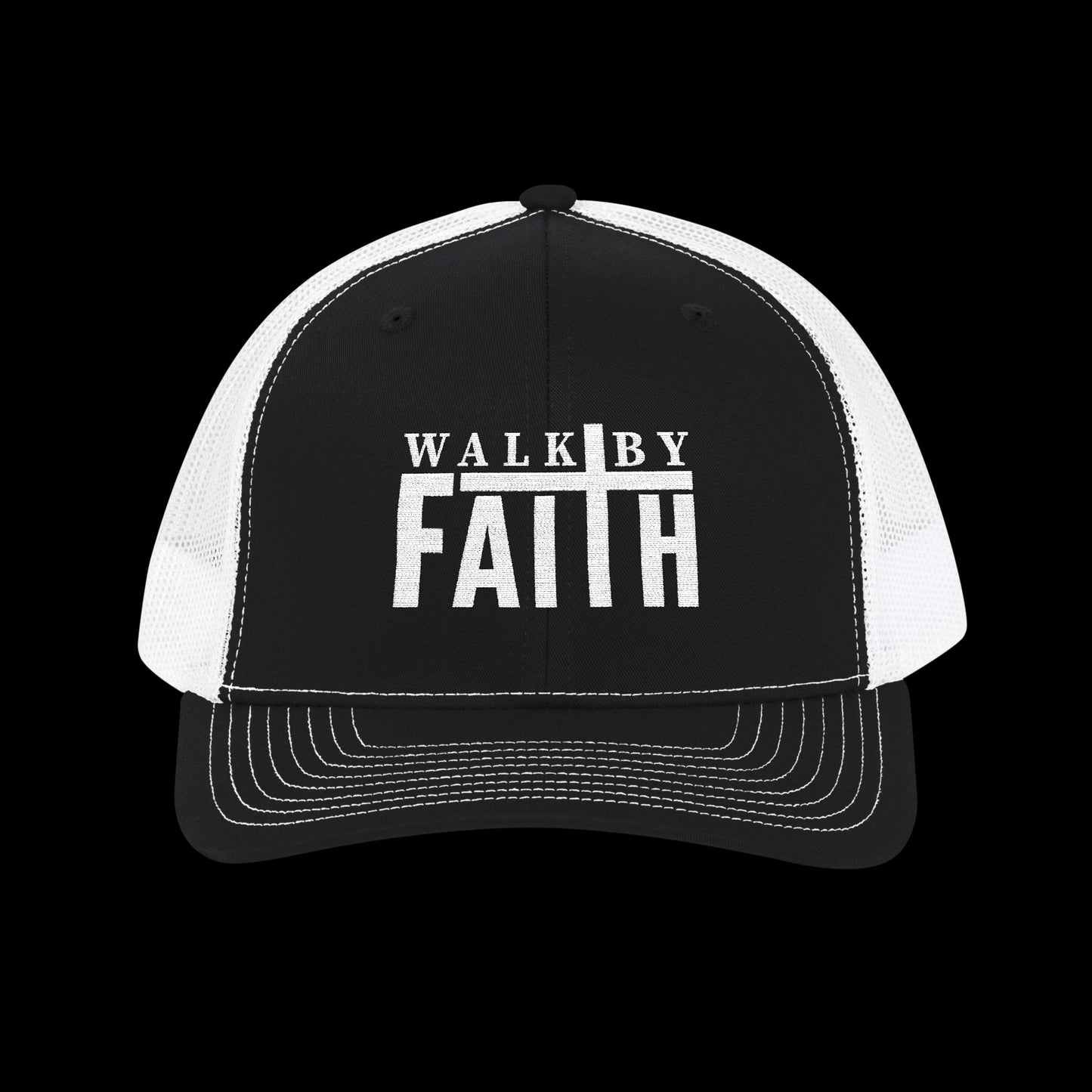 Embroidered "Walk By Faith" Trucker Cap