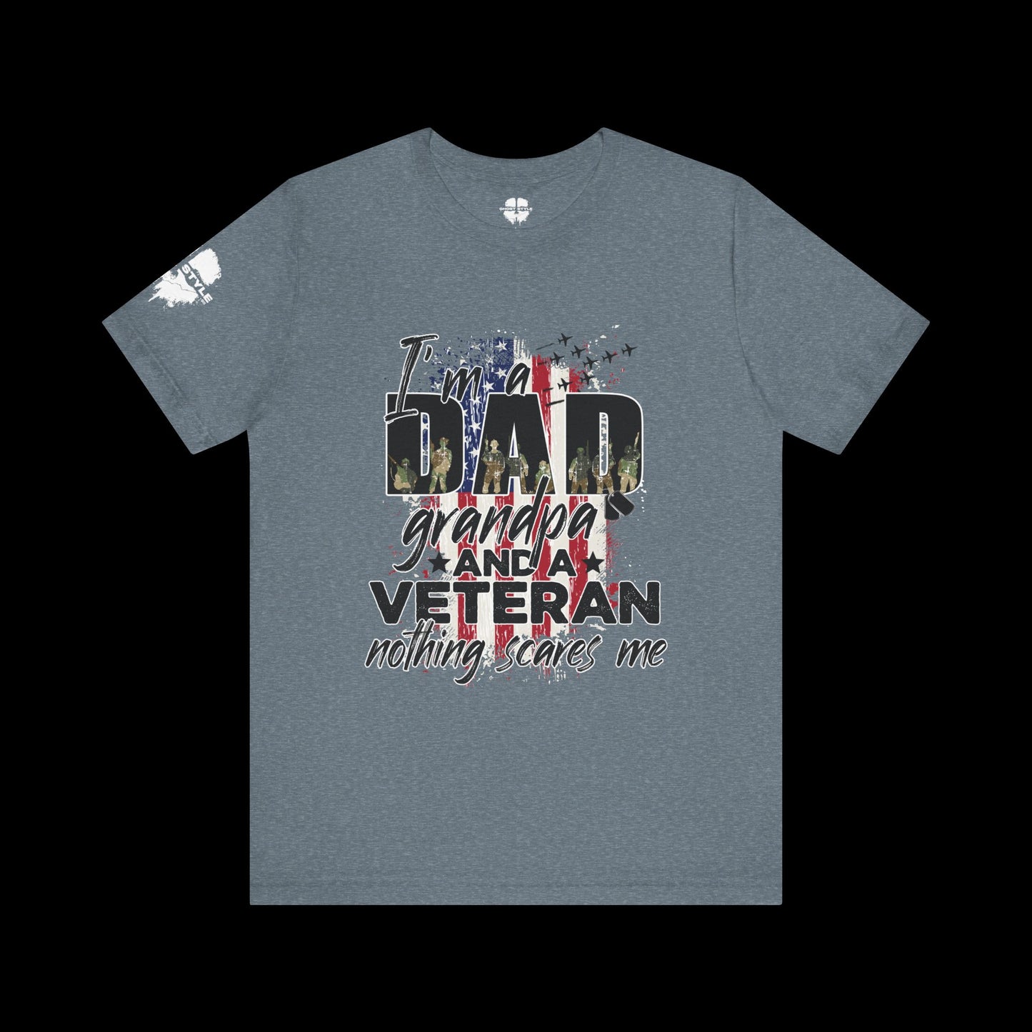 Veteran Dad & Grandpa Tee - Patriotic Short Sleeve Shirt for Father's Day & Military Appreciation