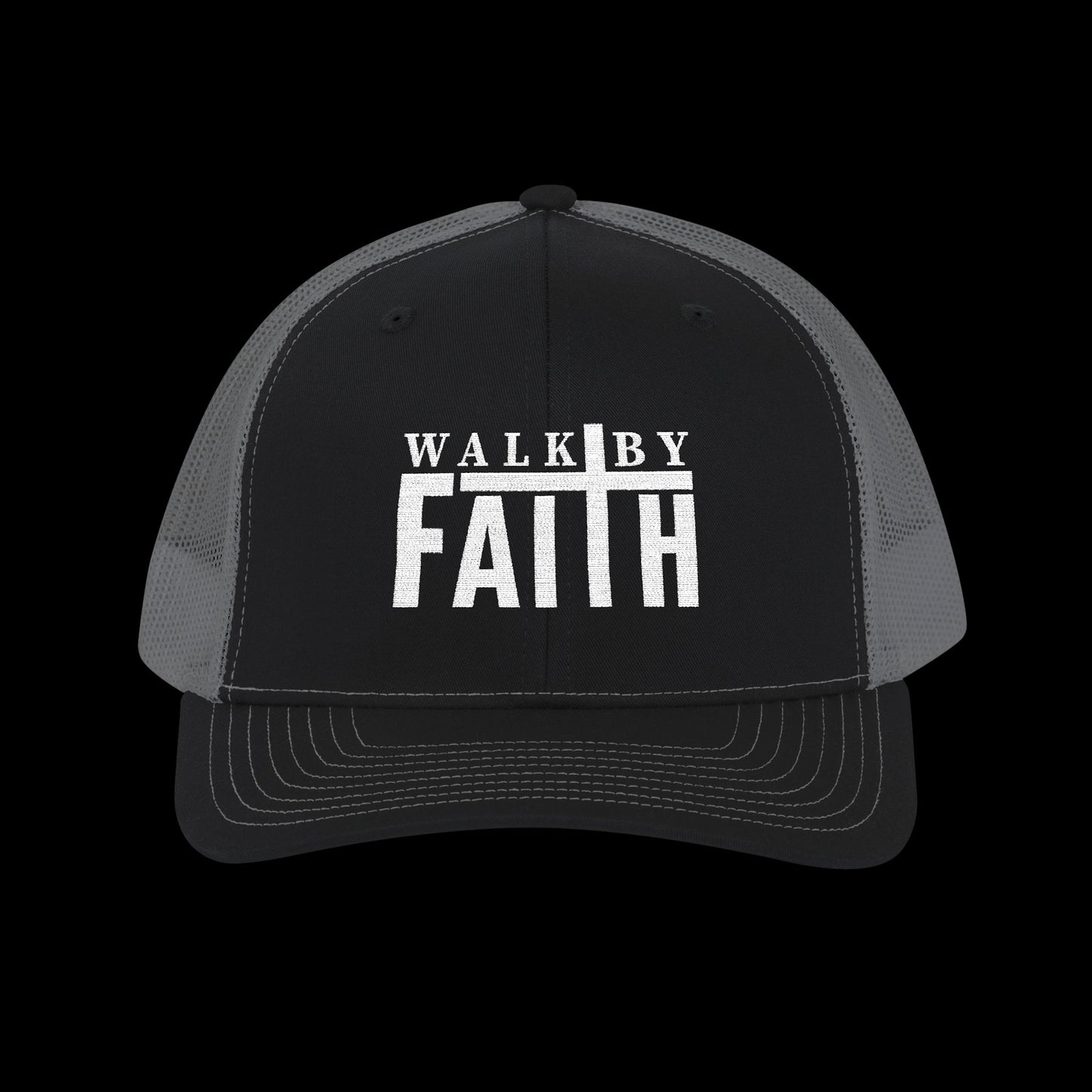 Embroidered "Walk By Faith" Trucker Cap