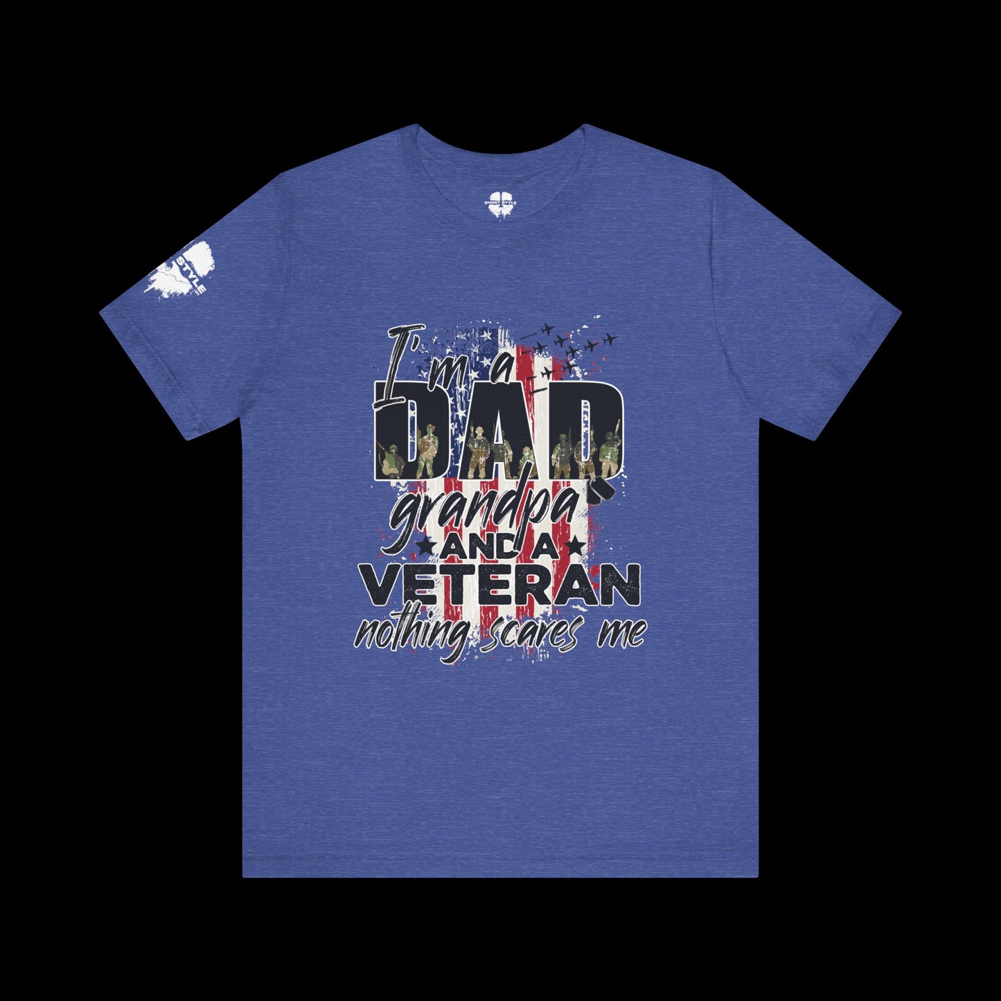 Veteran Dad & Grandpa Tee - Patriotic Short Sleeve Shirt for Father's Day & Military Appreciation