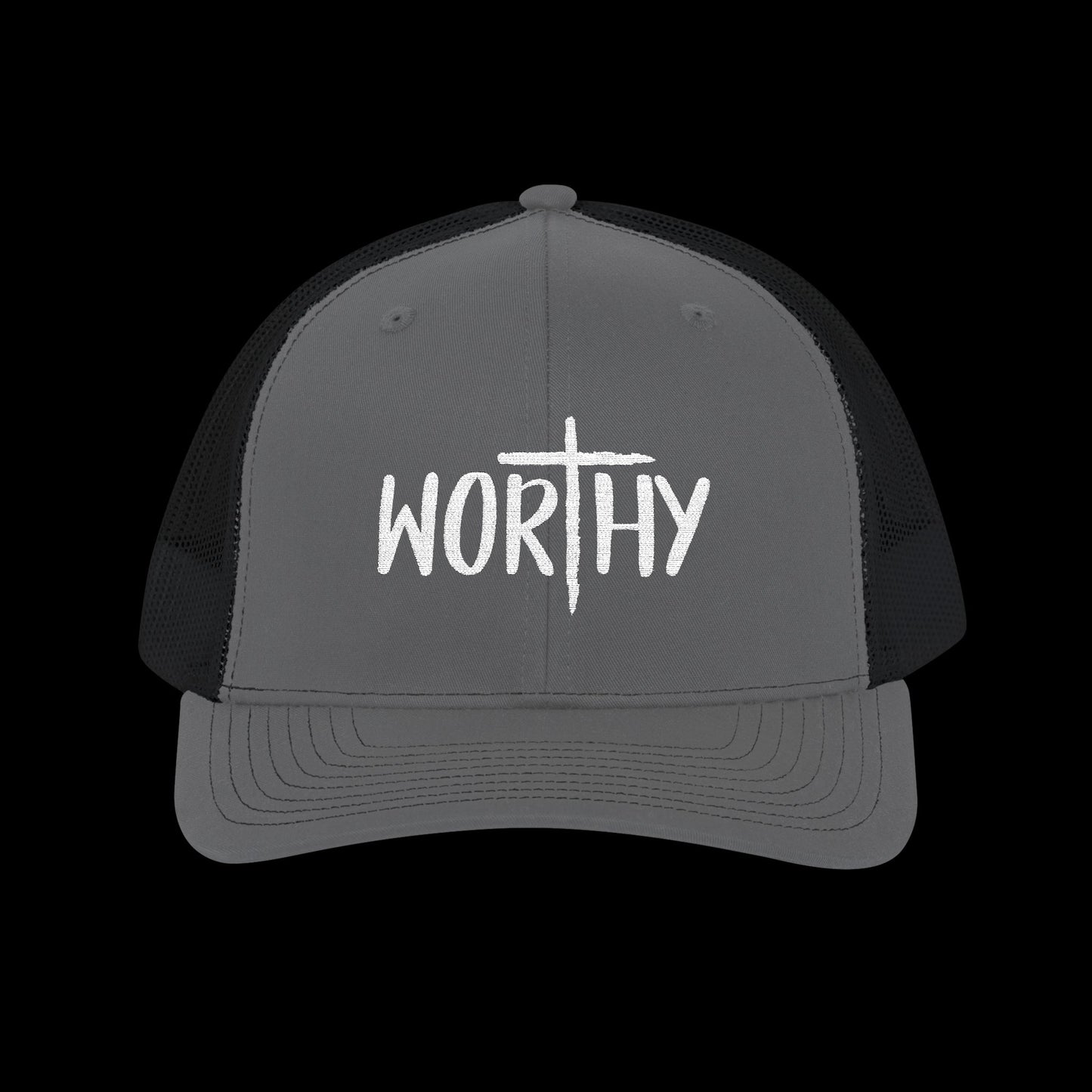 Embroidered "Worthy" Trucker Cap