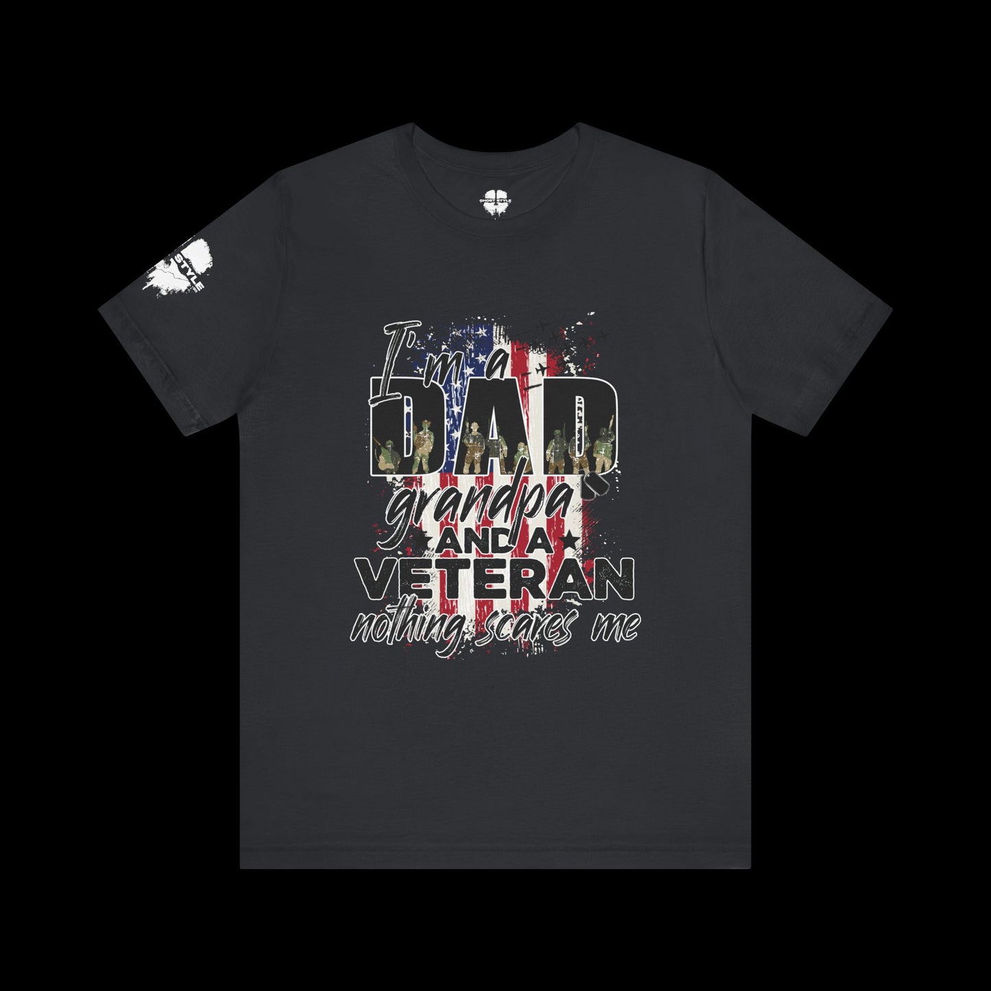 Veteran Dad & Grandpa Tee - Patriotic Short Sleeve Shirt for Father's Day & Military Appreciation