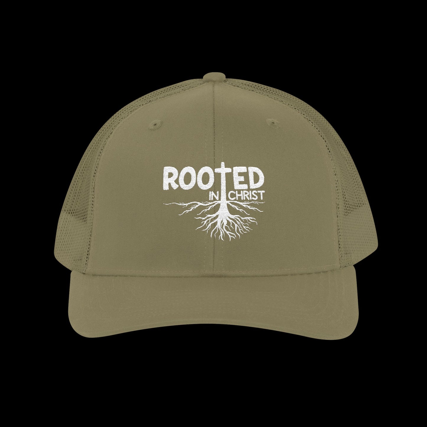 Embroidered "Rooted in Christ" Trucker Cap