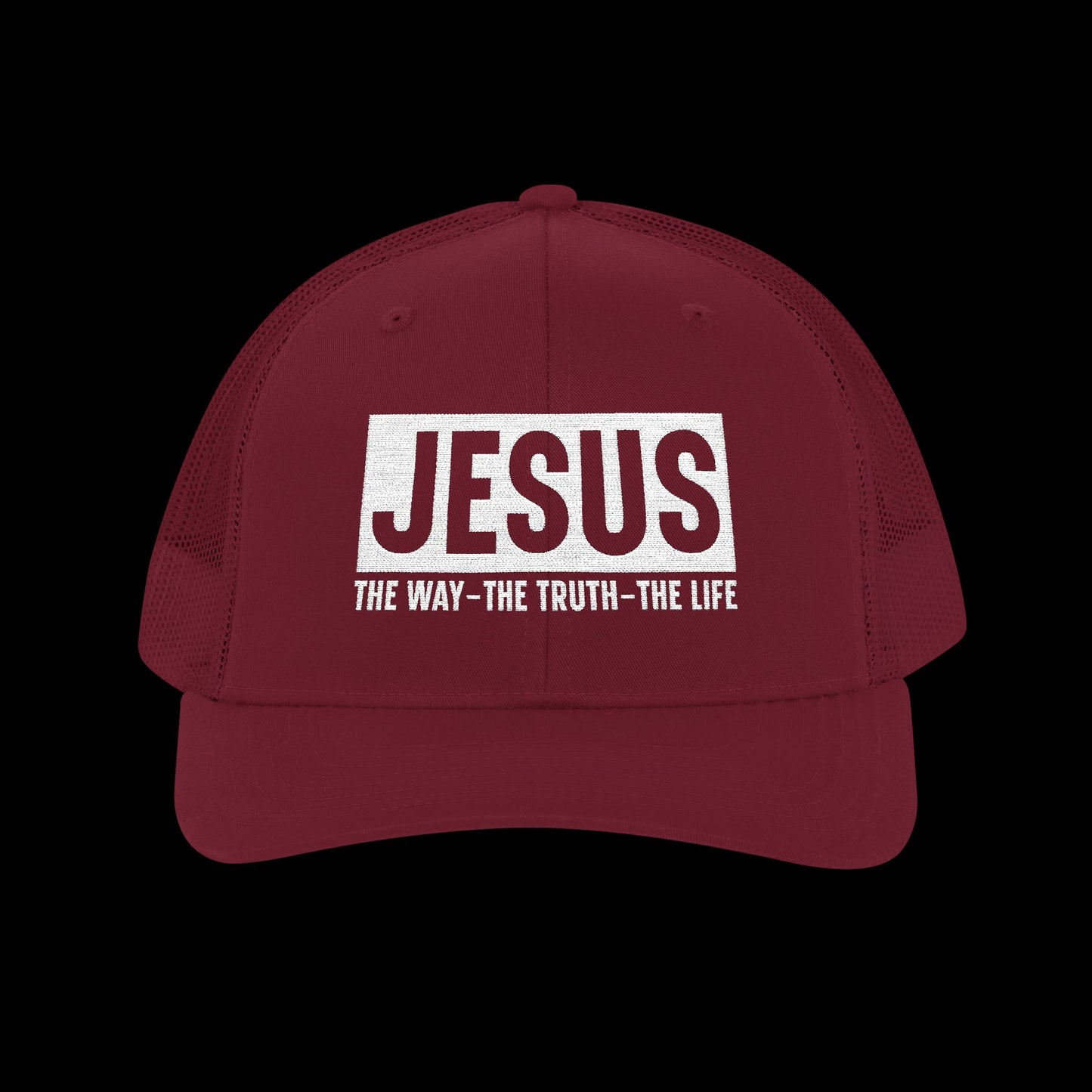 Embroidered "JESUS - The Way The Truth The Life" Trucker Cap