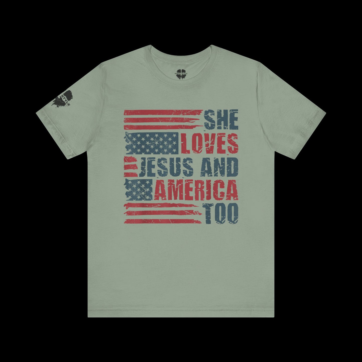 She Loves Jesus and America Tee