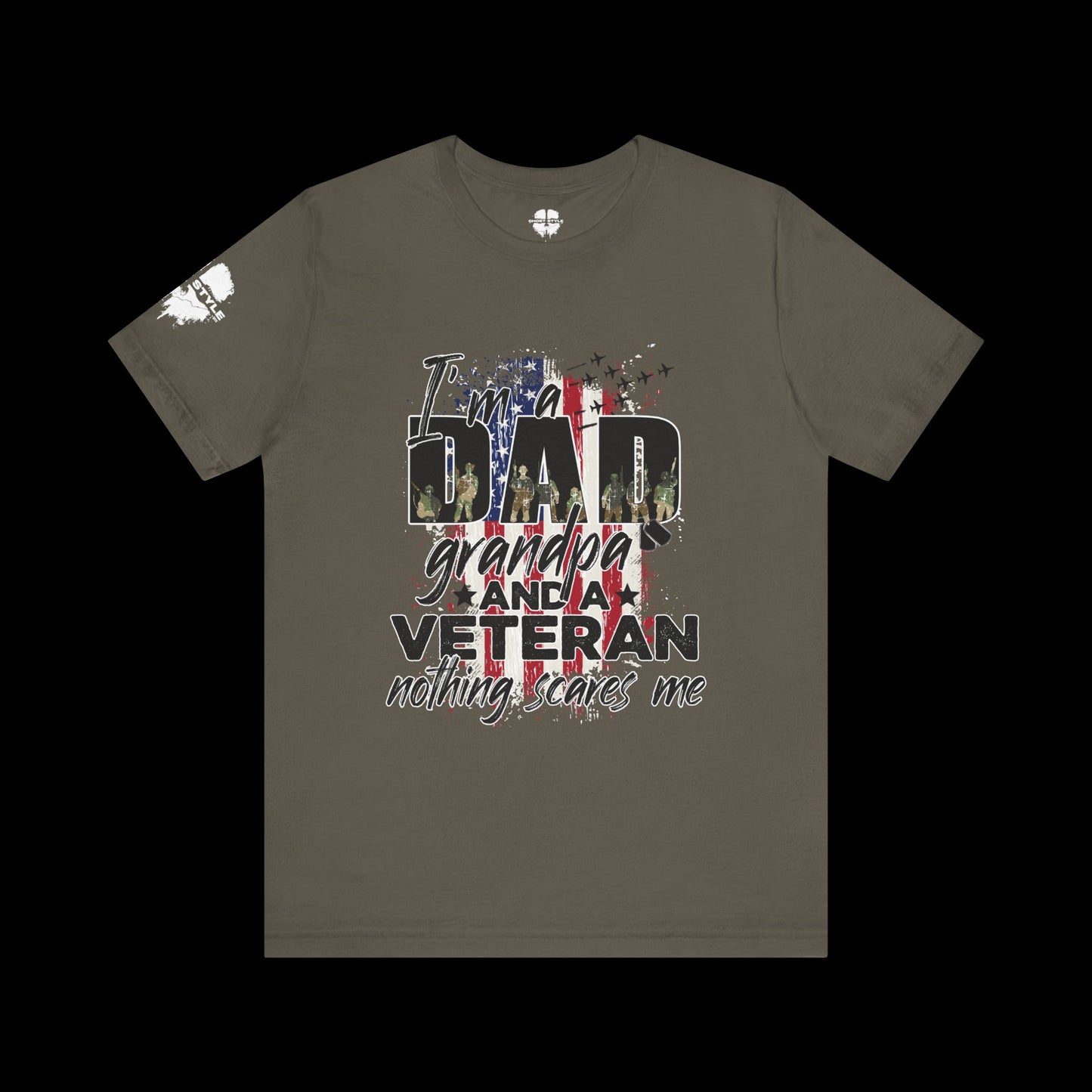 Veteran Dad & Grandpa Tee - Patriotic Short Sleeve Shirt for Father's Day & Military Appreciation