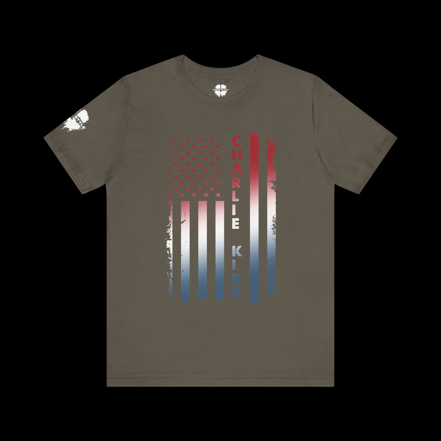 Charlie Kirk American Flag Tee