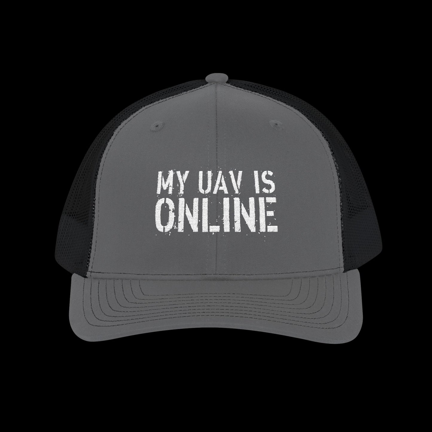 Embroidered "My UAV is Online" Trucker Cap