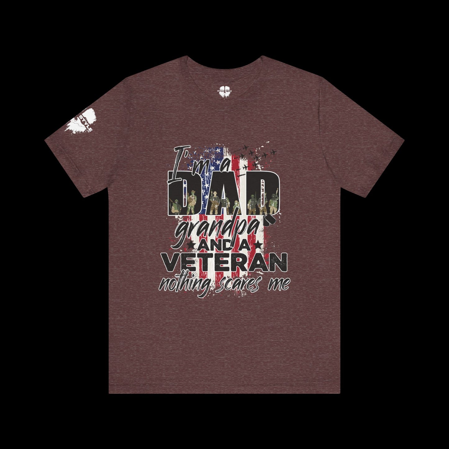 Veteran Dad & Grandpa Tee - Patriotic Short Sleeve Shirt for Father's Day & Military Appreciation