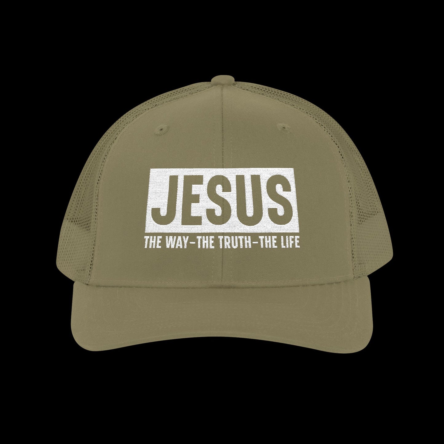 Embroidered "JESUS - The Way The Truth The Life" Trucker Cap