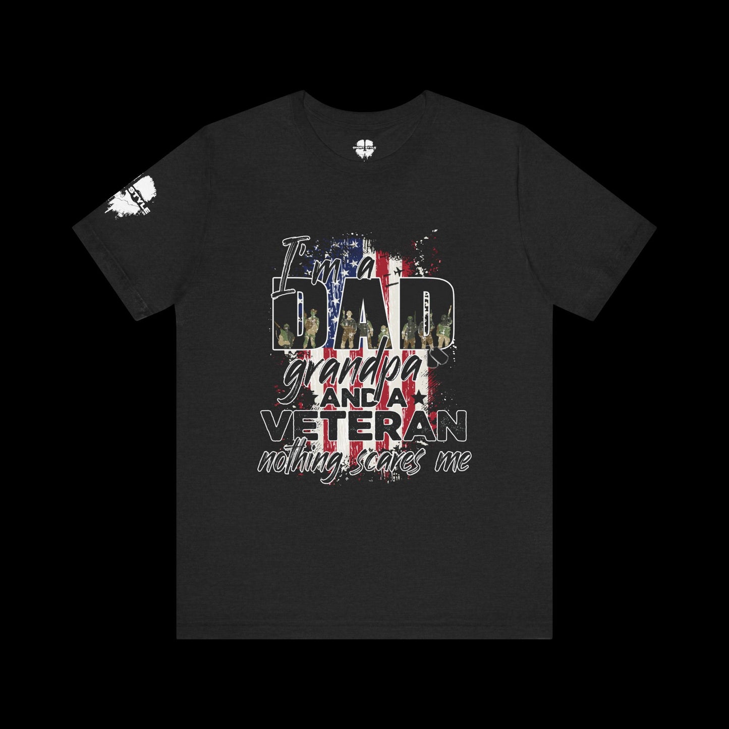 Veteran Dad & Grandpa Tee - Patriotic Short Sleeve Shirt for Father's Day & Military Appreciation