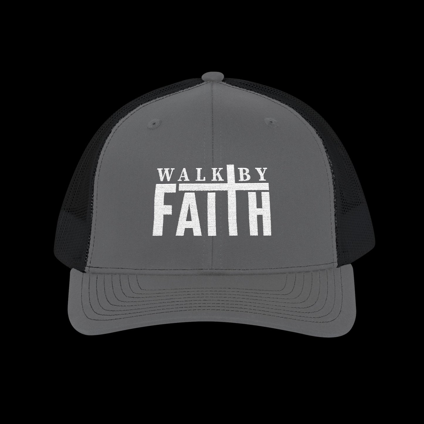Embroidered "Walk By Faith" Trucker Cap