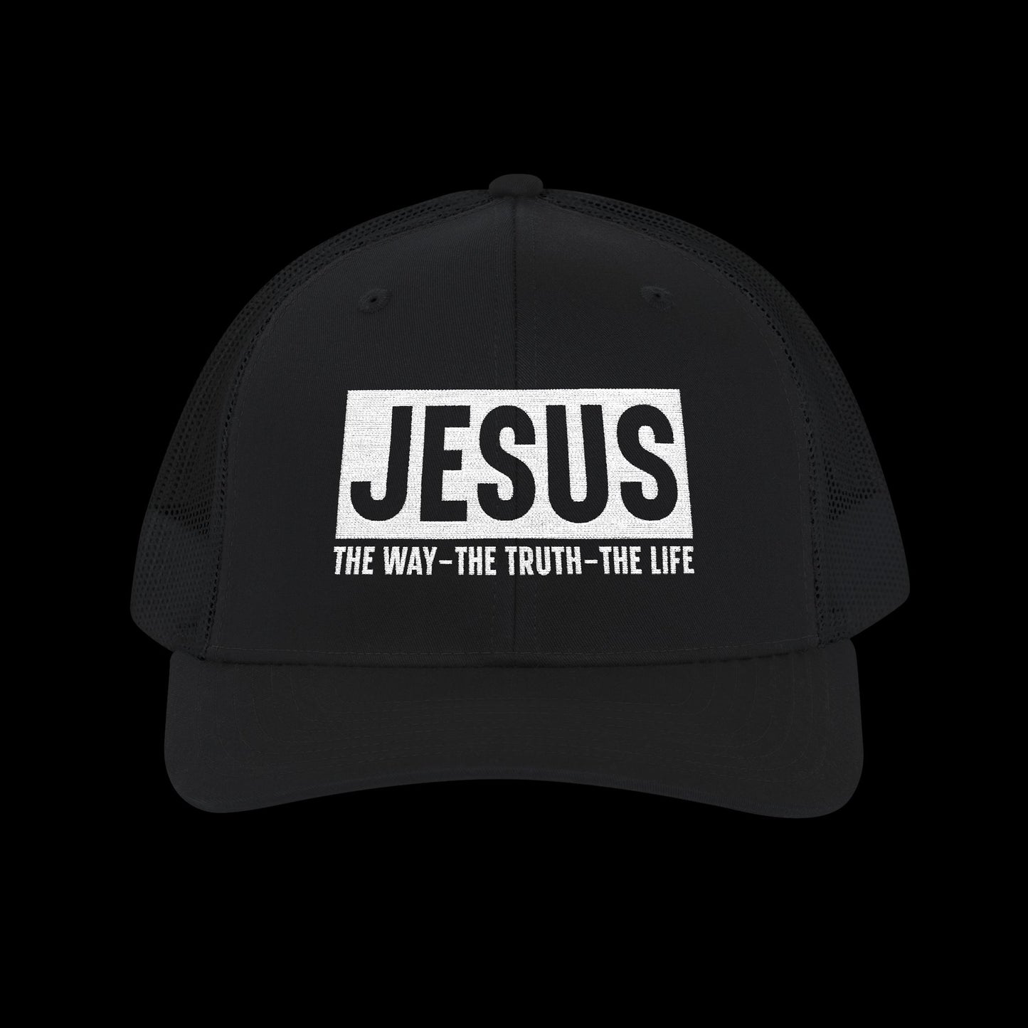 Embroidered "JESUS - The Way The Truth The Life" Trucker Cap