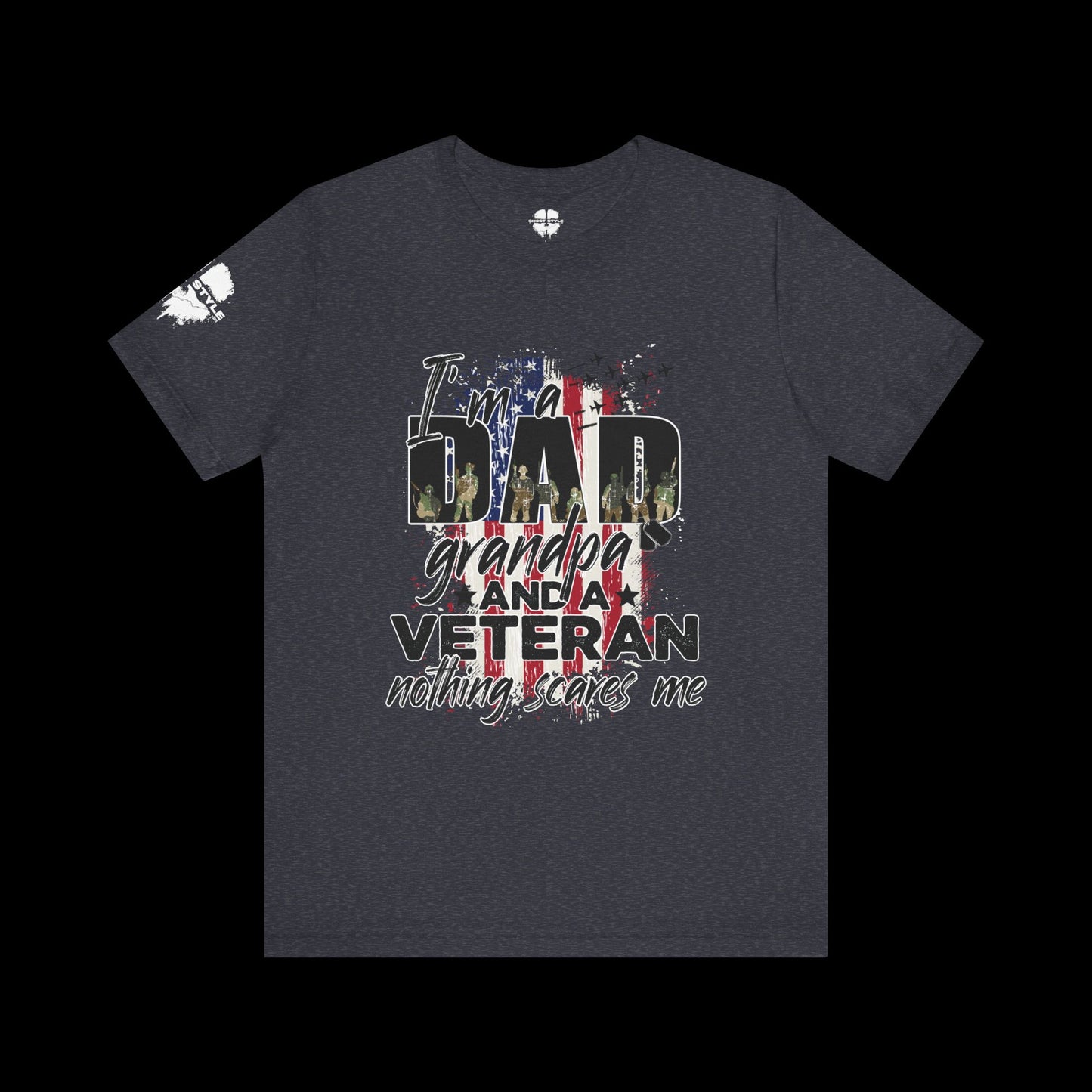 Veteran Dad & Grandpa Tee - Patriotic Short Sleeve Shirt for Father's Day & Military Appreciation