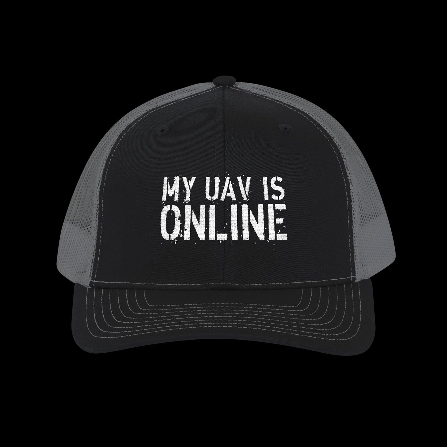 Embroidered "My UAV is Online" Trucker Cap