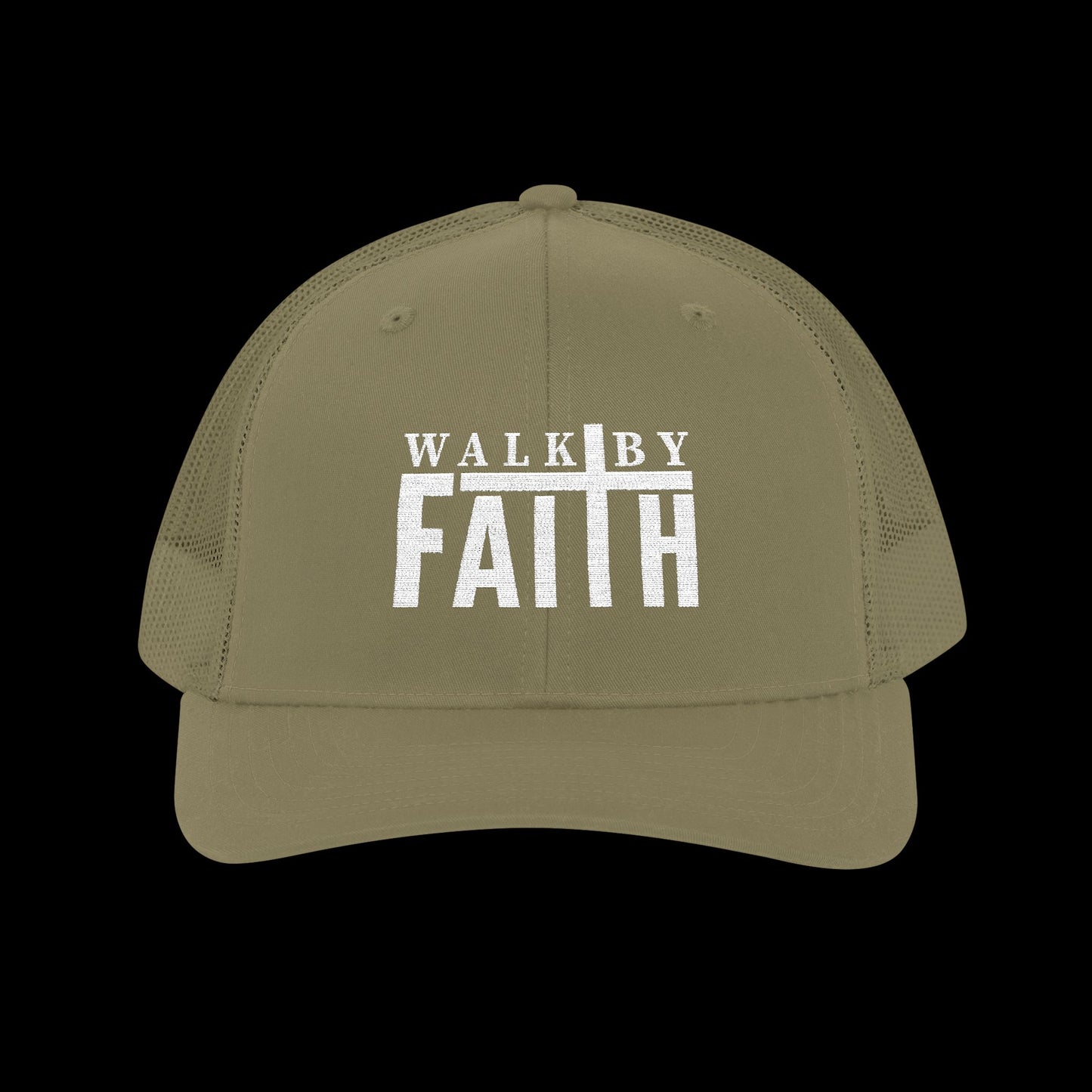 Embroidered "Walk By Faith" Trucker Cap