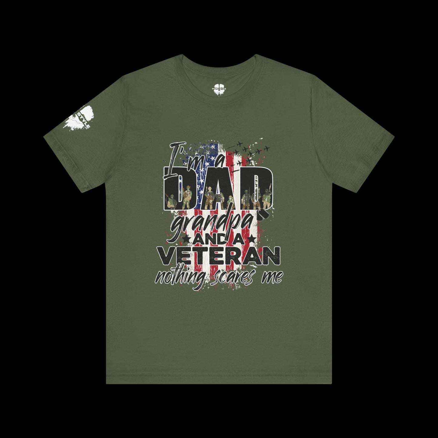 Veteran Dad & Grandpa Tee - Patriotic Short Sleeve Shirt for Father's Day & Military Appreciation