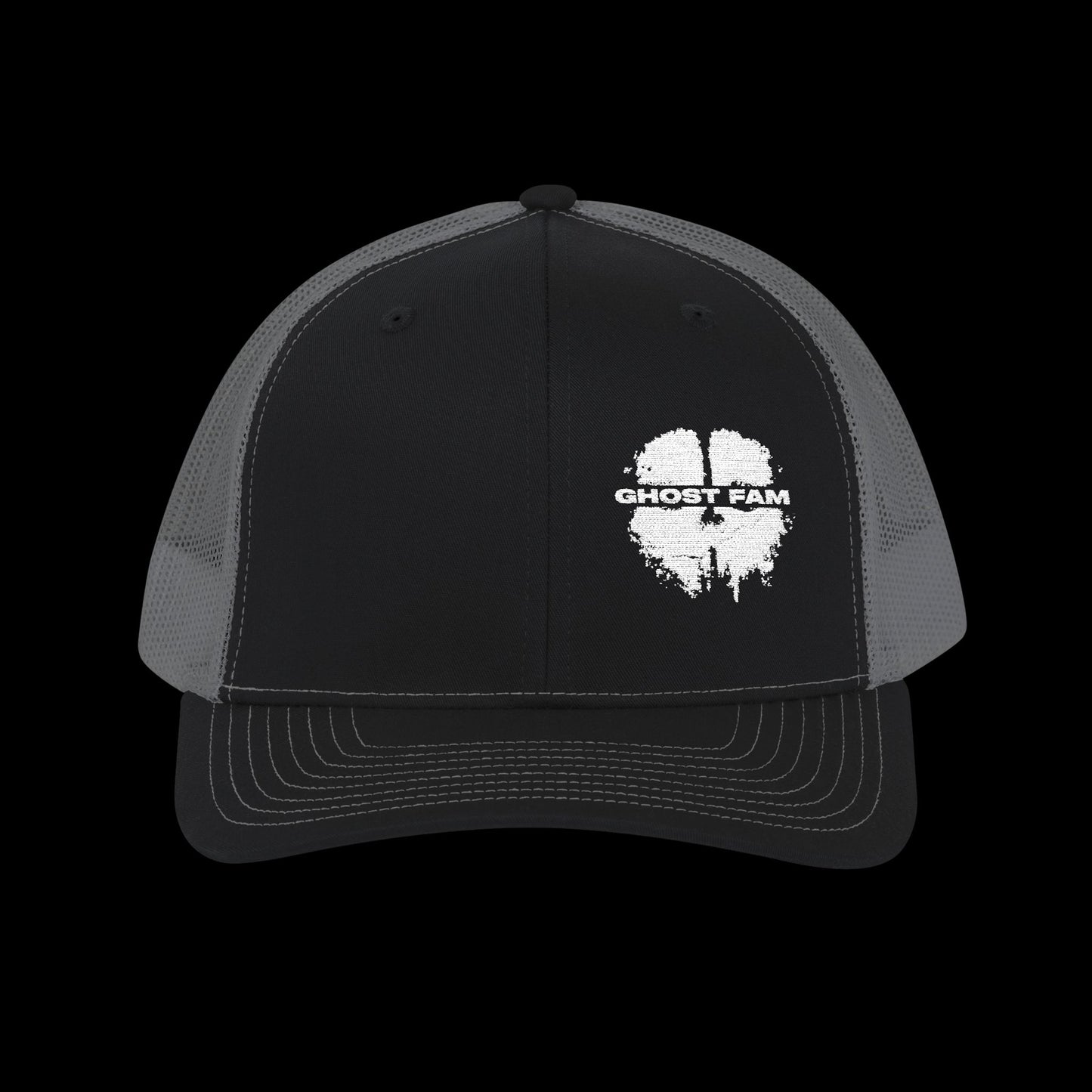 Embroidered "Ghost Fam" Trucker Cap