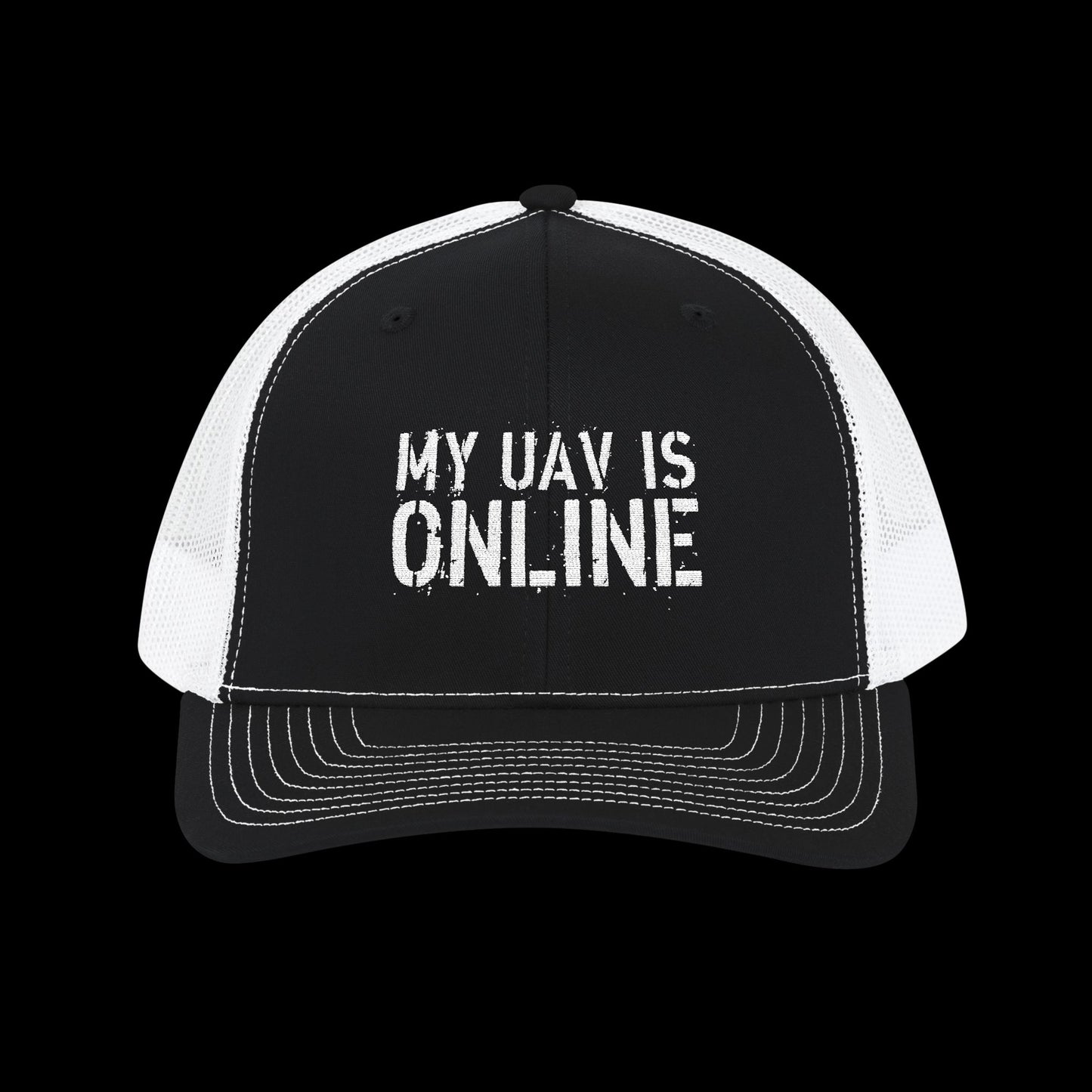 Embroidered "My UAV is Online" Trucker Cap