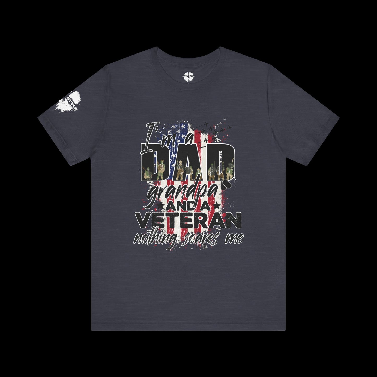 Veteran Dad & Grandpa Tee - Patriotic Short Sleeve Shirt for Father's Day & Military Appreciation