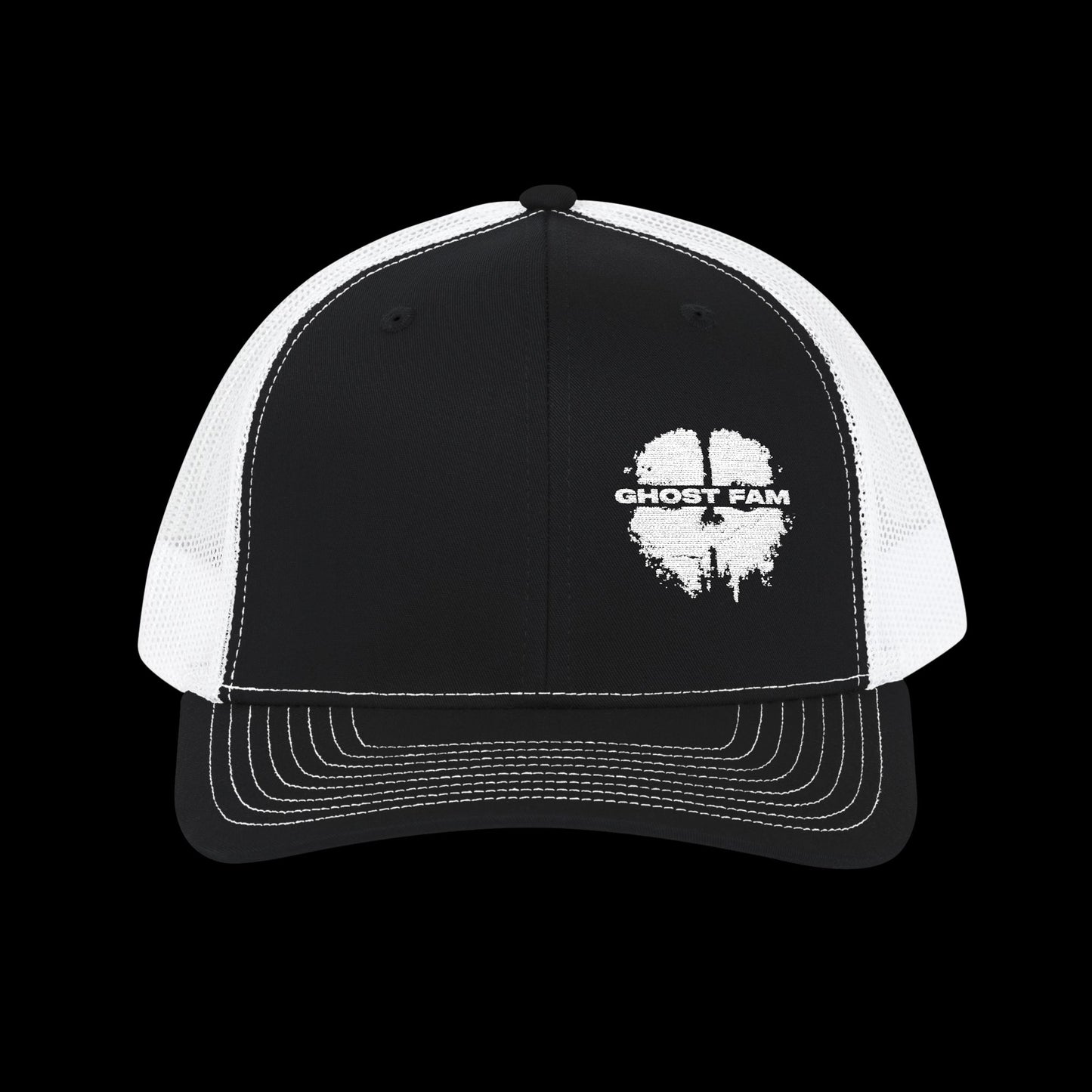 Embroidered "Ghost Fam" Trucker Cap
