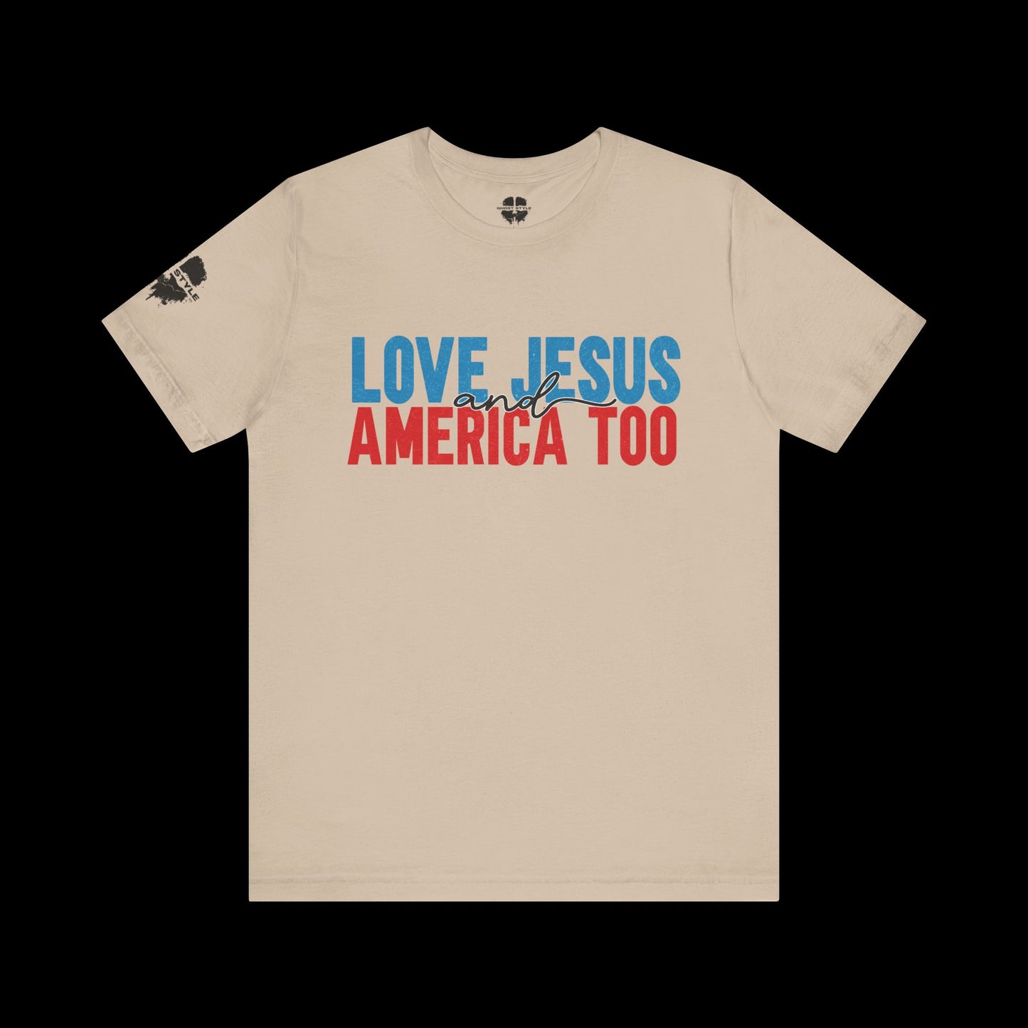 Loves Jesus and America Too Tee