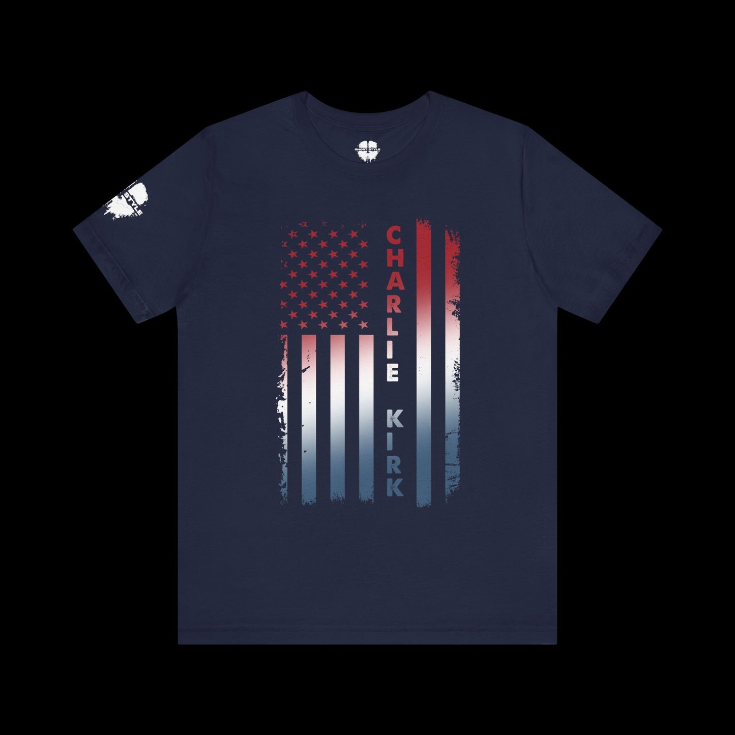 Charlie Kirk American Flag Tee