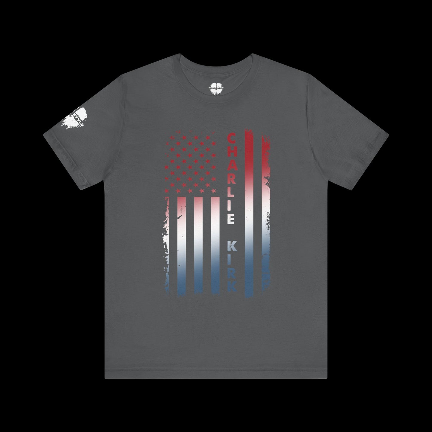 Charlie Kirk American Flag Tee