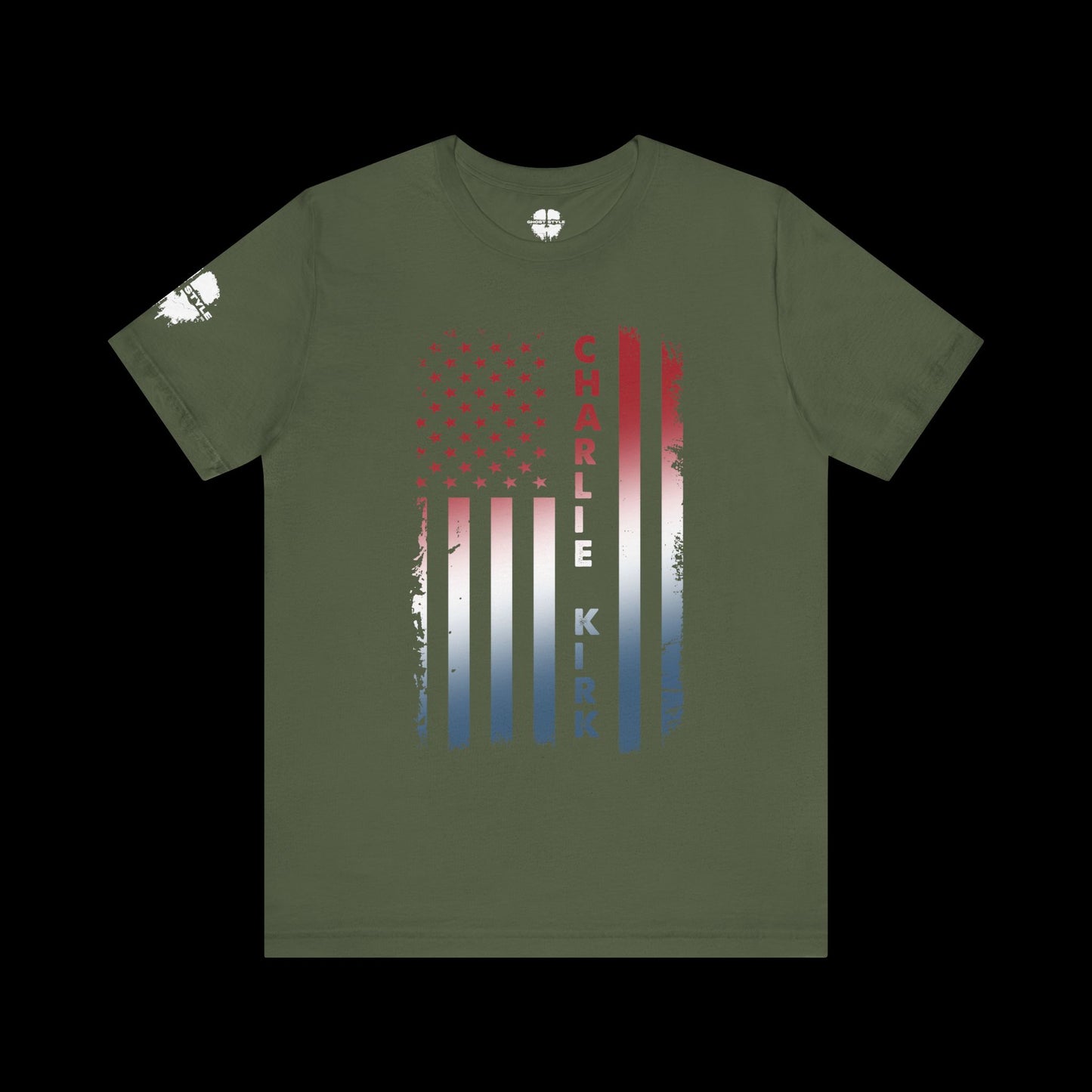 Charlie Kirk American Flag Tee