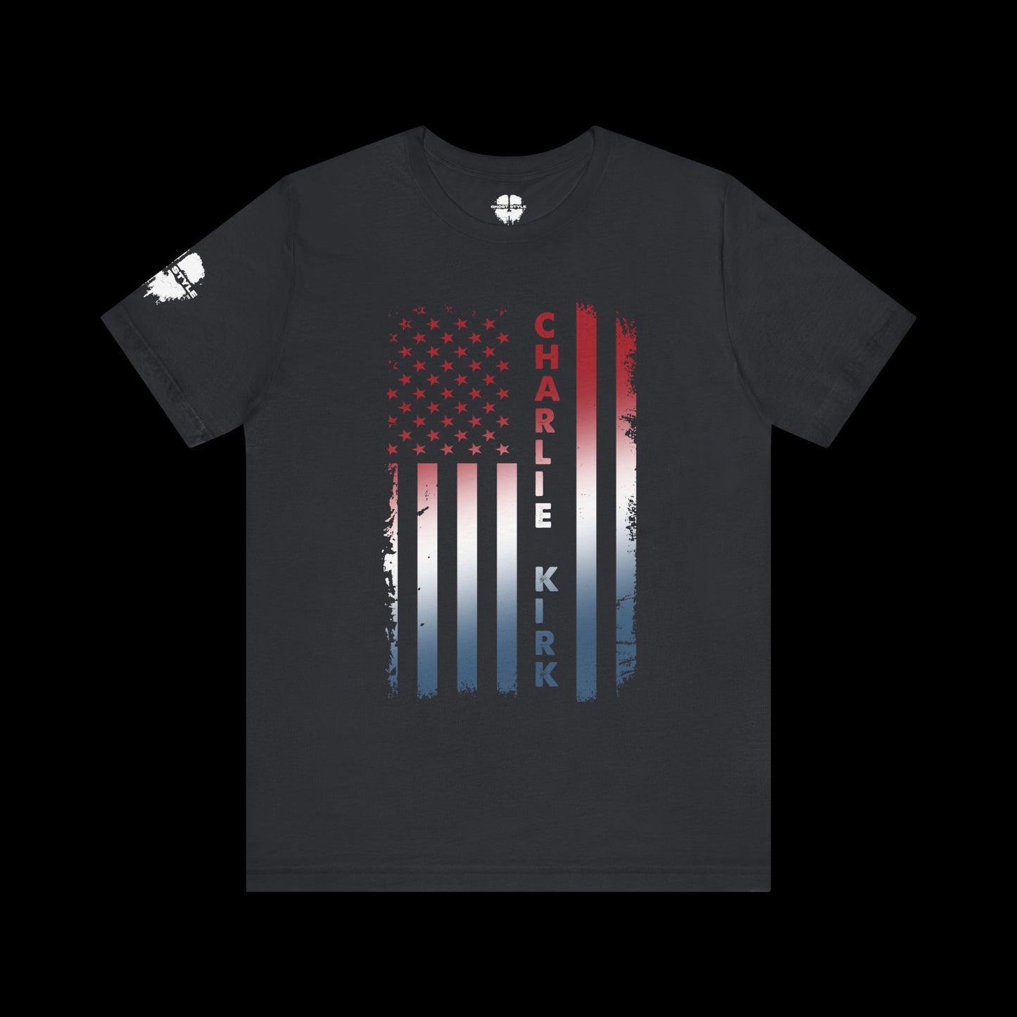 Charlie Kirk American Flag Tee