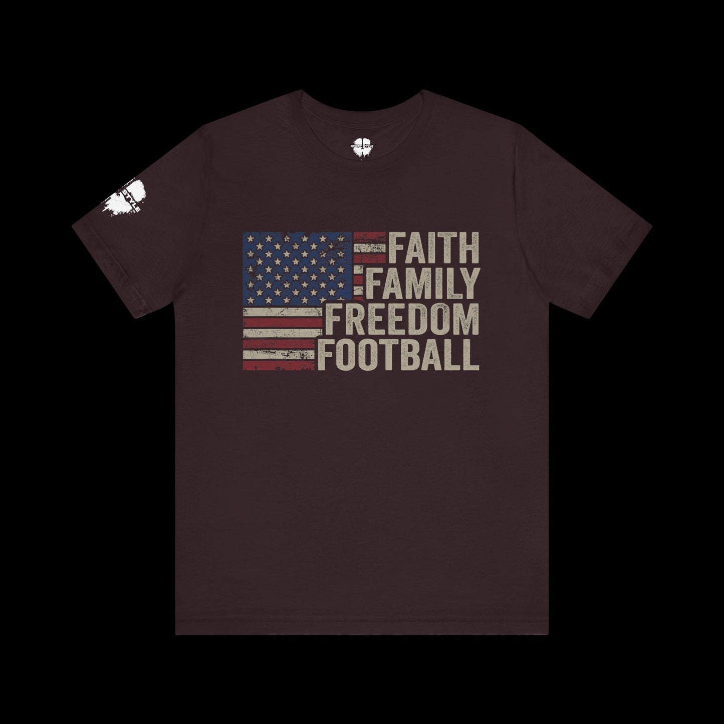 Faith Family Freedom Football Tee