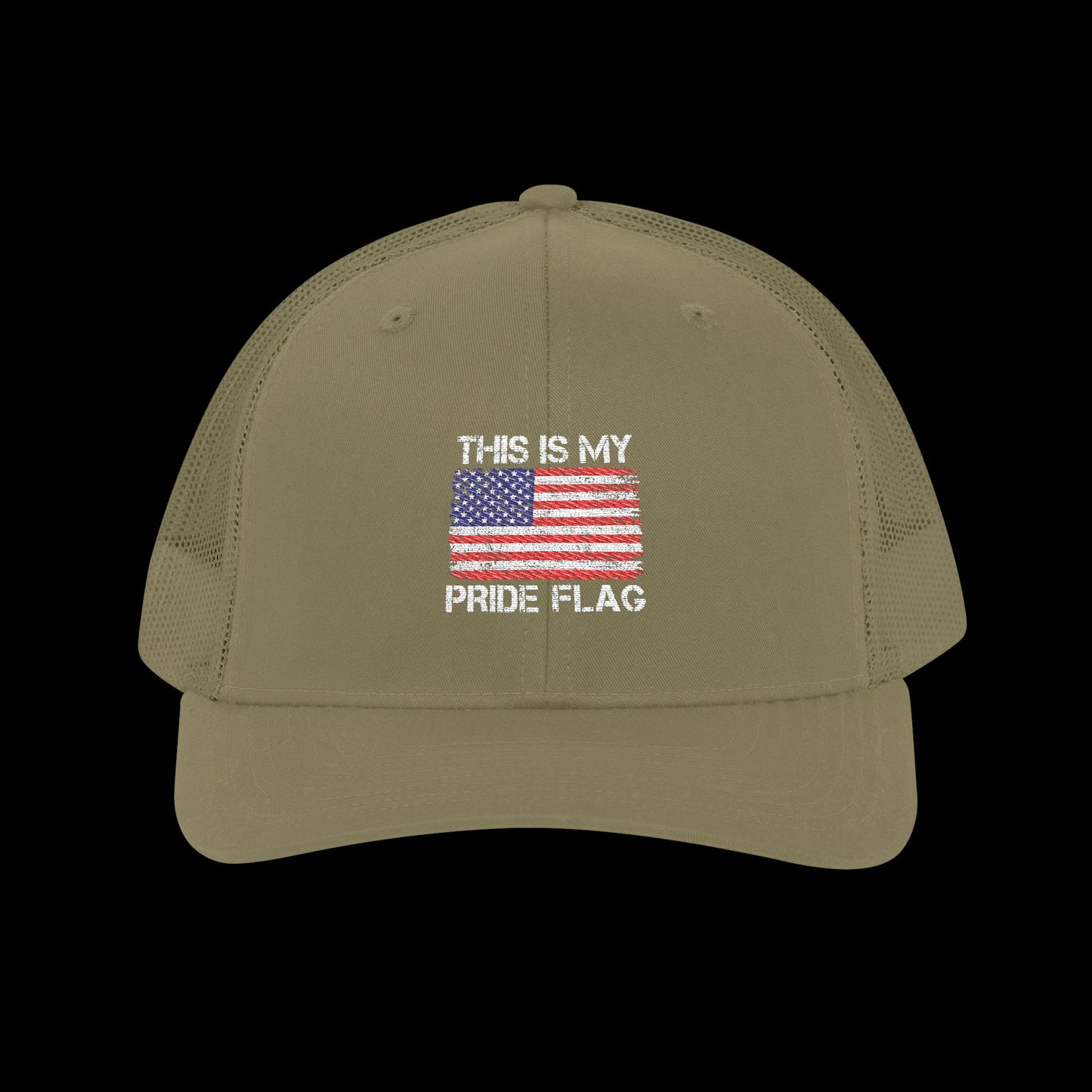 Embroidered "This Is My Pride Flag" Trucker Cap