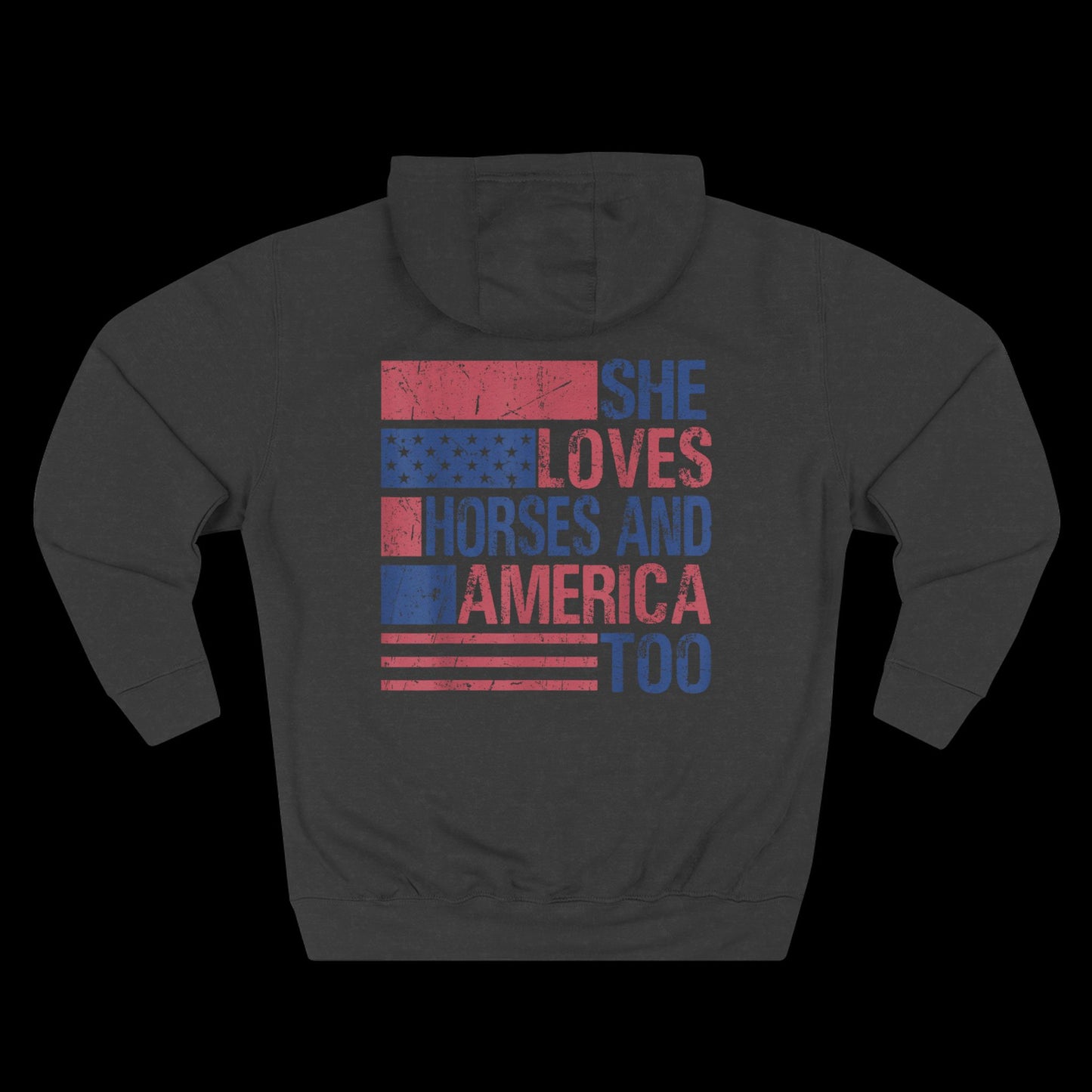 She Loves Horses and America Too Hoodie