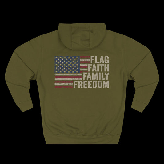 Flag, Faith, Family, Freedom Hoodie