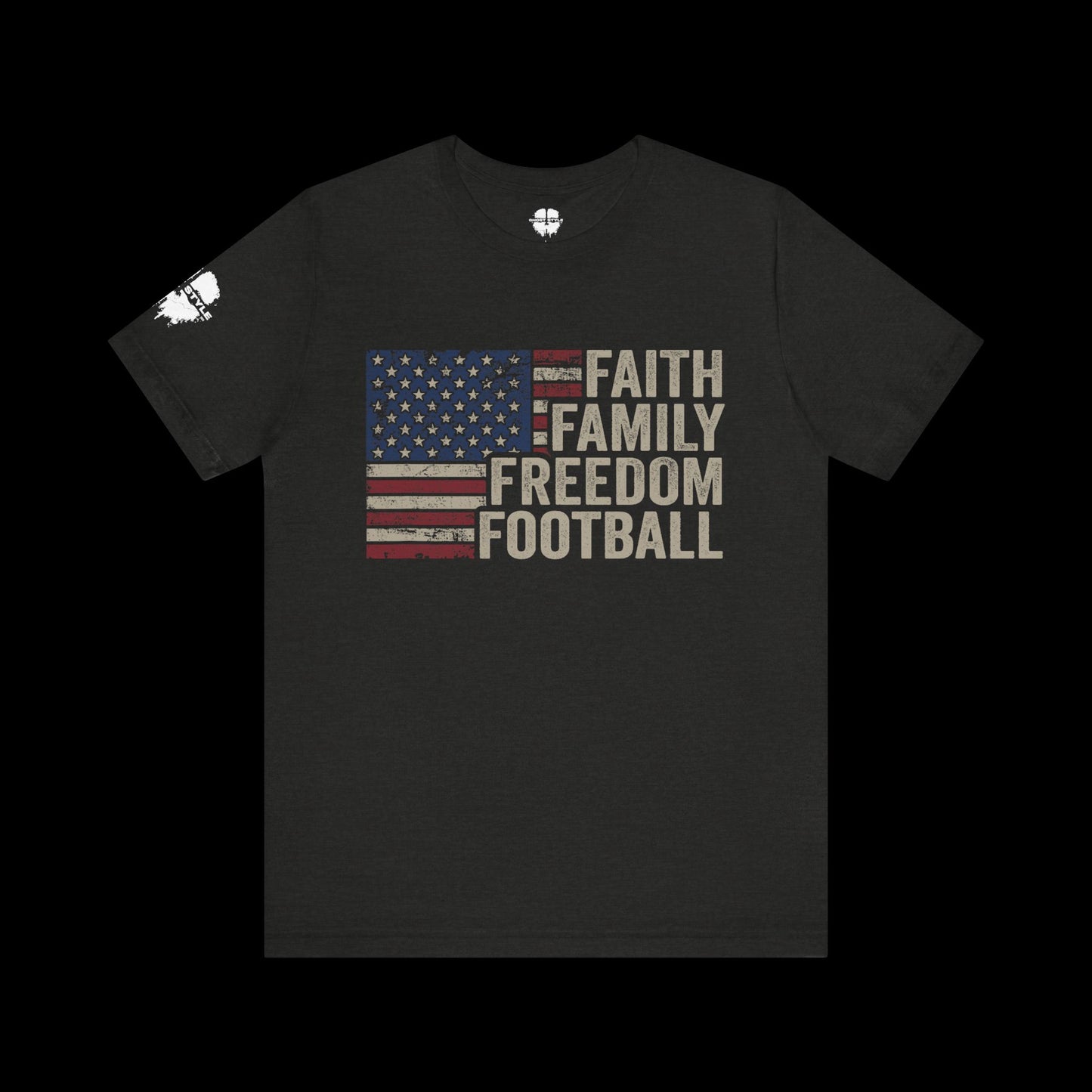 Faith Family Freedom Football Tee