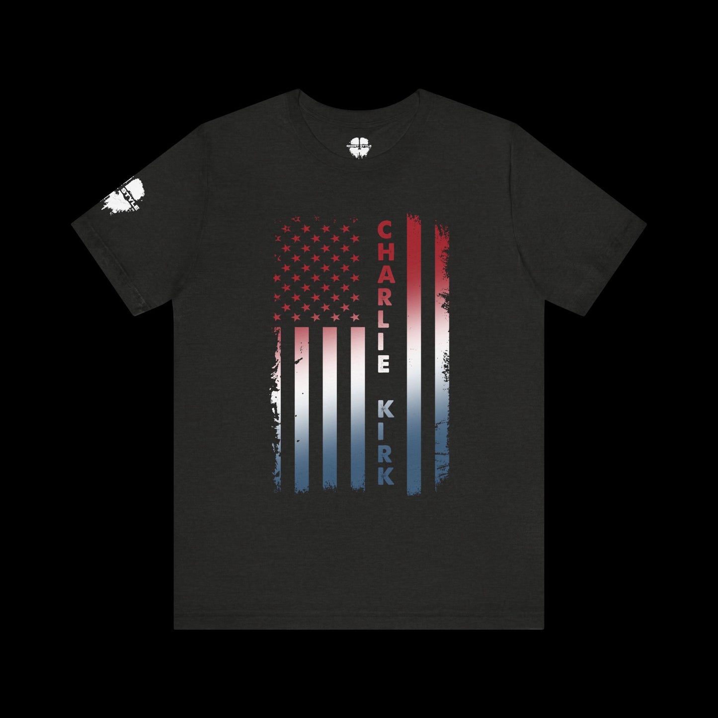Charlie Kirk American Flag Tee