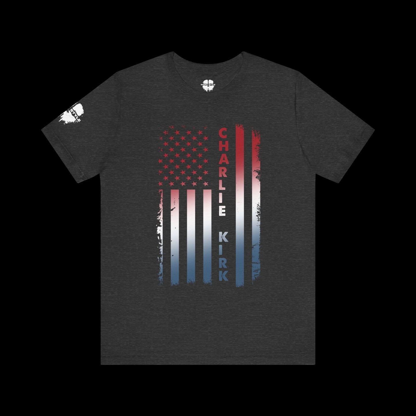 Charlie Kirk American Flag Tee