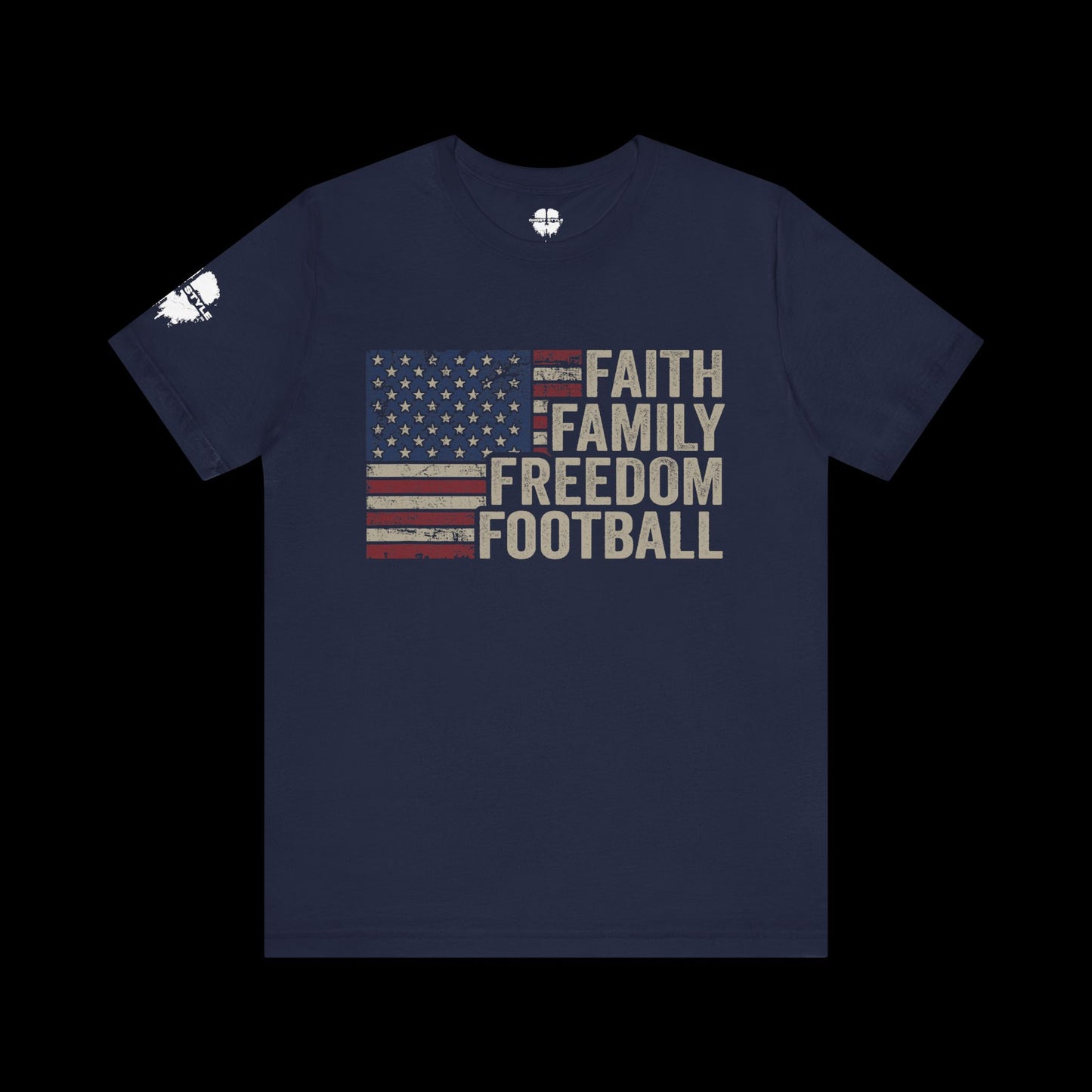 Faith Family Freedom Football Tee