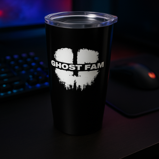 Ghost Fam Tumbler - 20oz Black Travel Mug