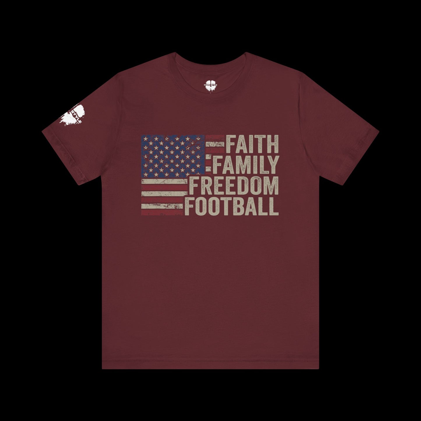 Faith Family Freedom Football Tee