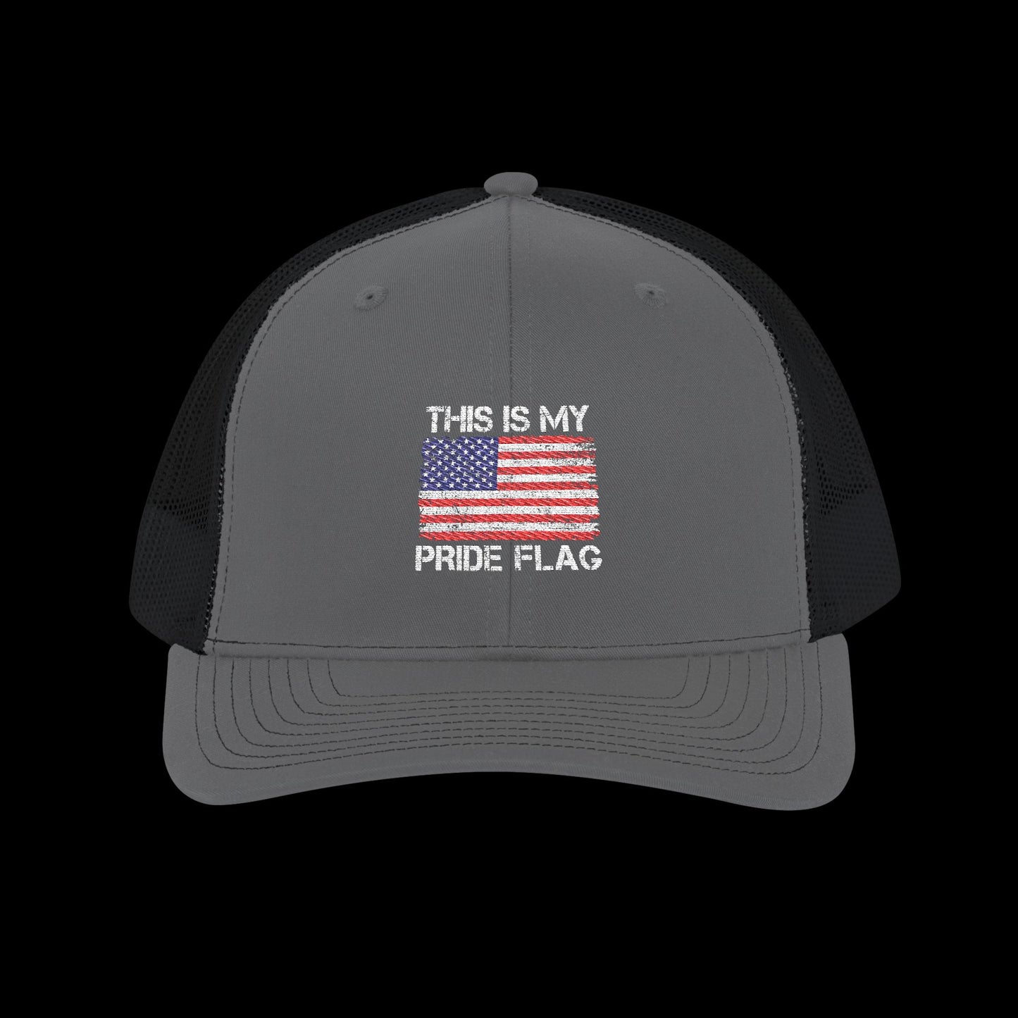 Embroidered "This Is My Pride Flag" Trucker Cap