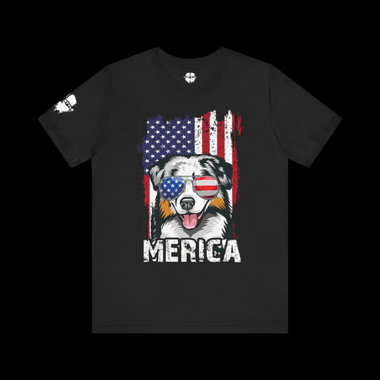 Merica Australian Shepherd Tee